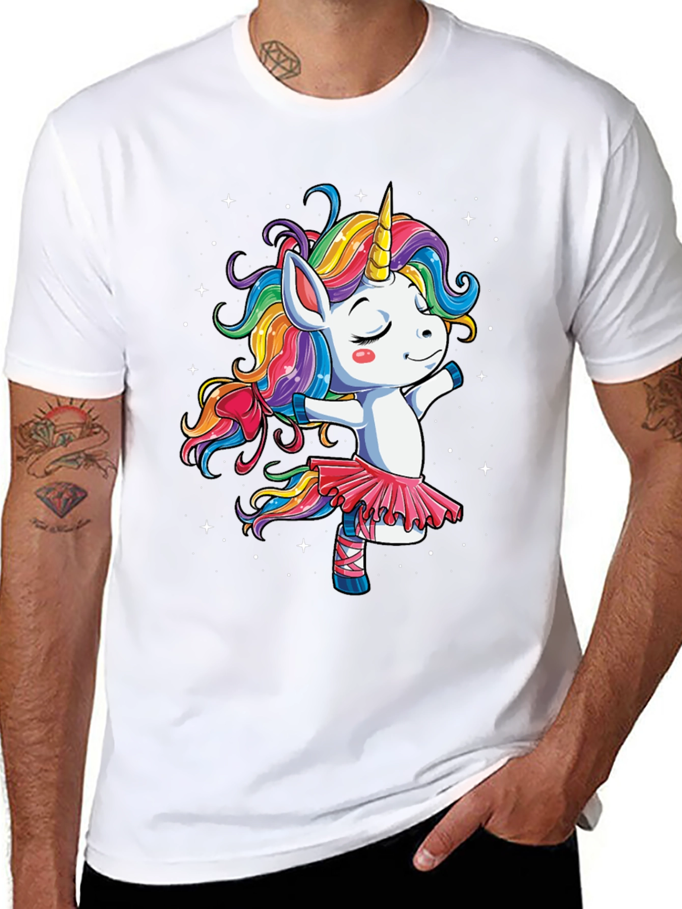 Unicorn Ballerina Black T-Shirt