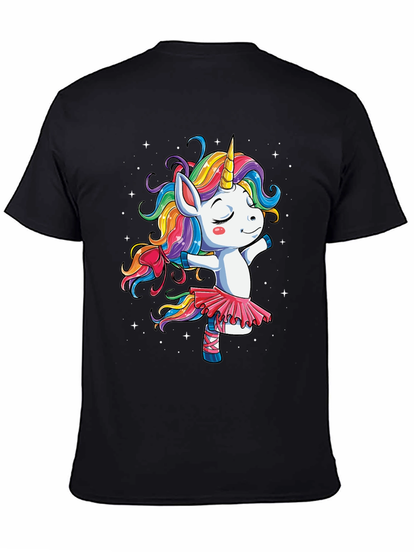 Unicorn Ballerina Black T-Shirt