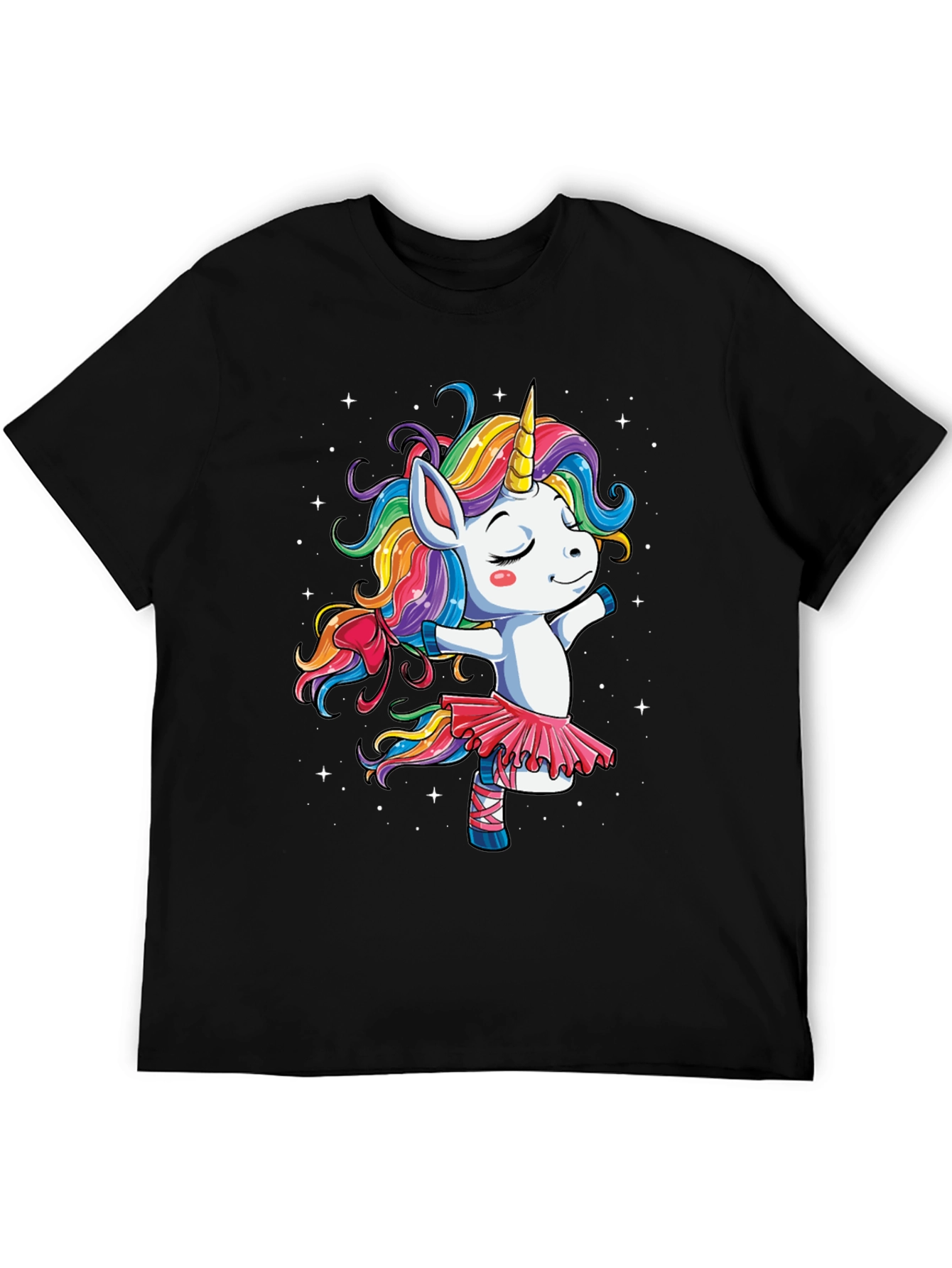 Unicorn Ballerina Black T-Shirt