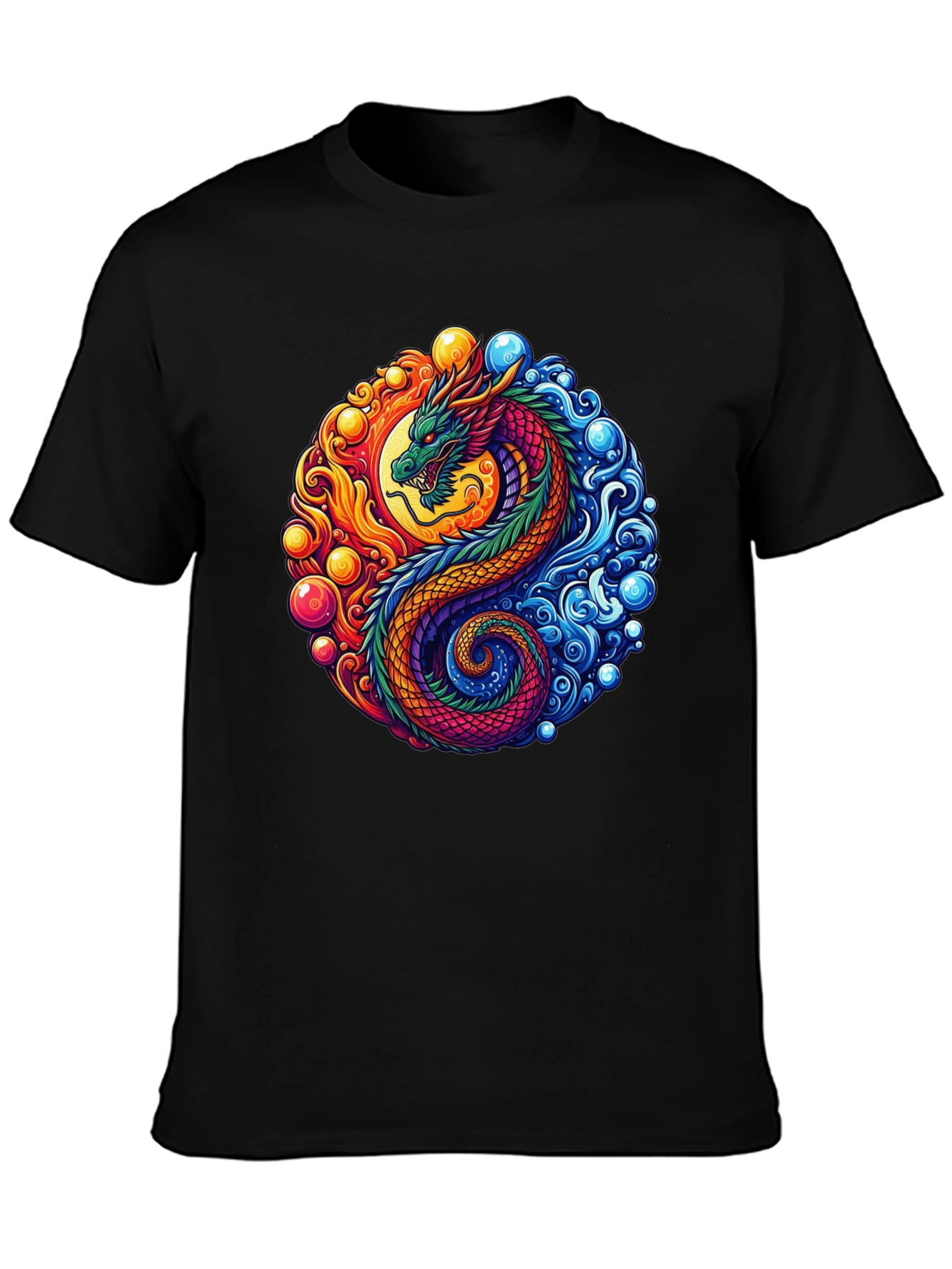 Yin Yang Dragon Graphic Tee