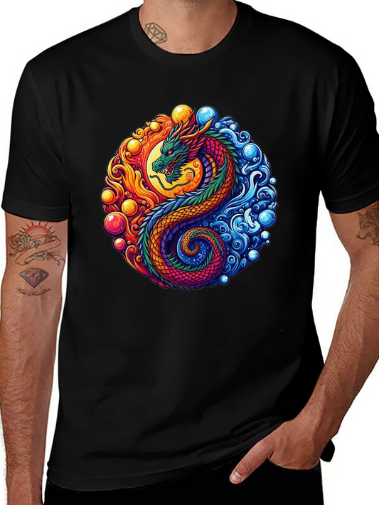 Yin Yang Dragon Graphic Tee