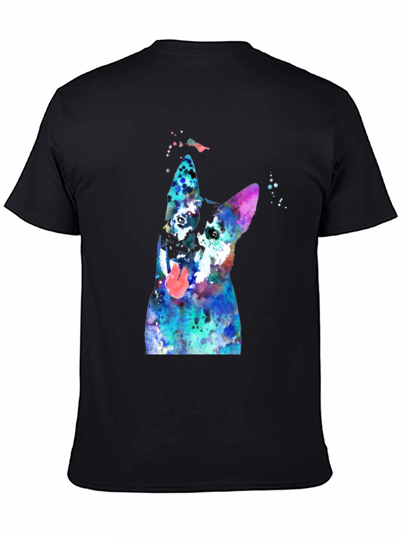 Watercolor Dog Graphic T-Shirt