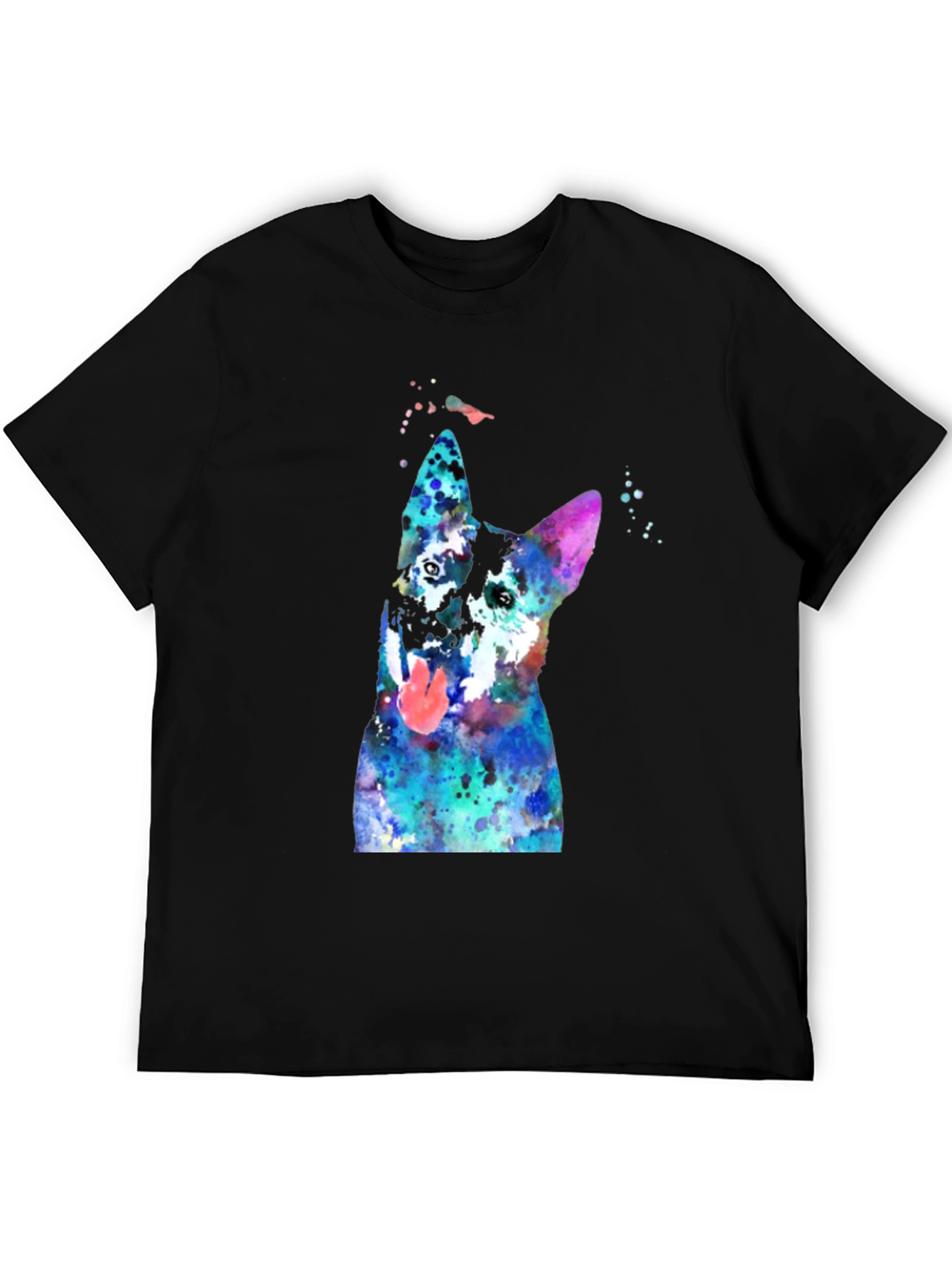 Watercolor Dog Graphic T-Shirt