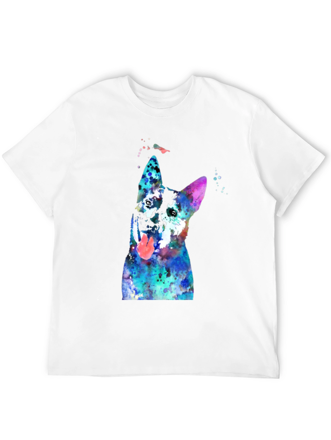 Watercolor Dog Graphic T-Shirt