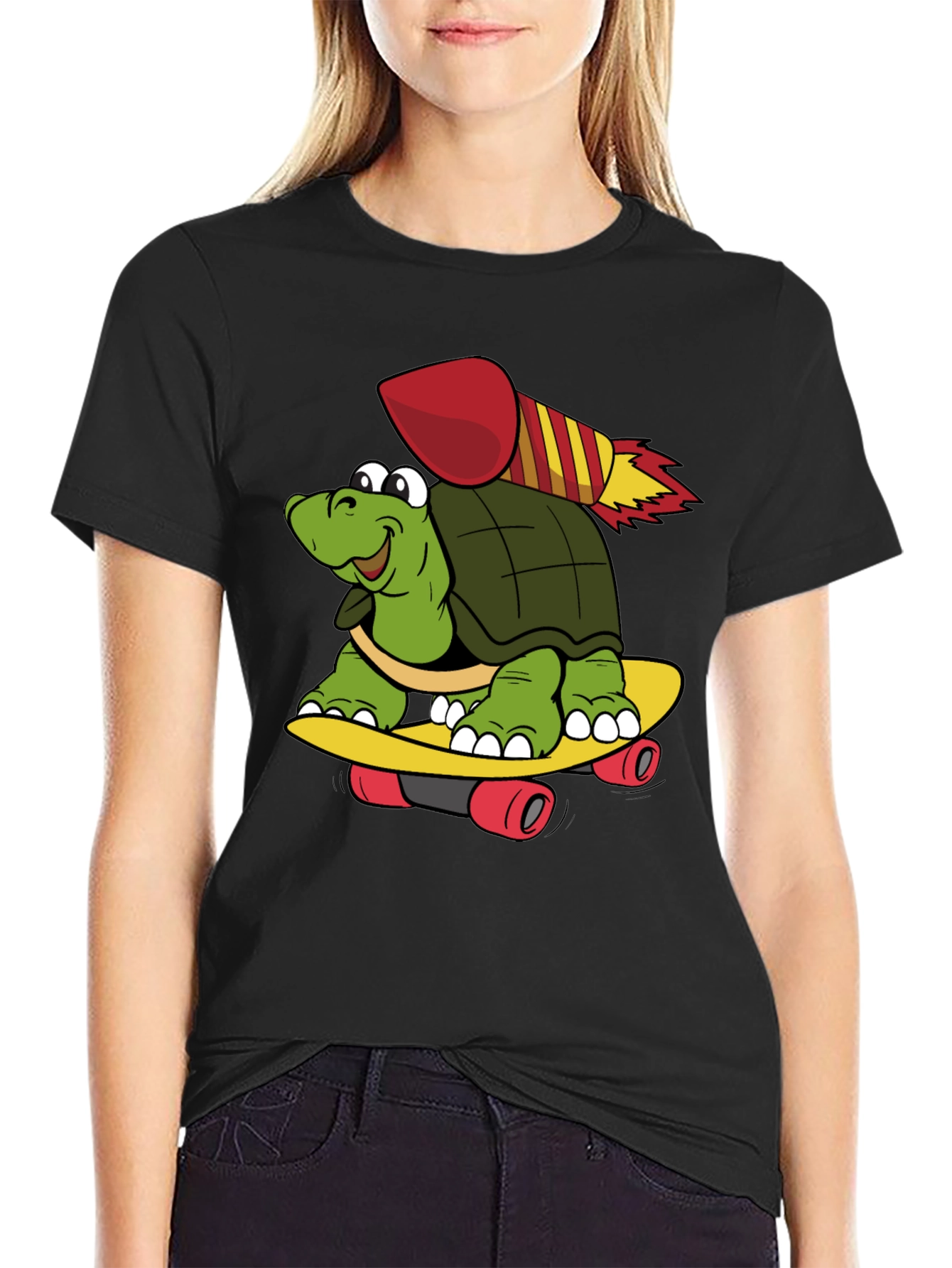 Turtle Skateboard Rocket T-Shirt