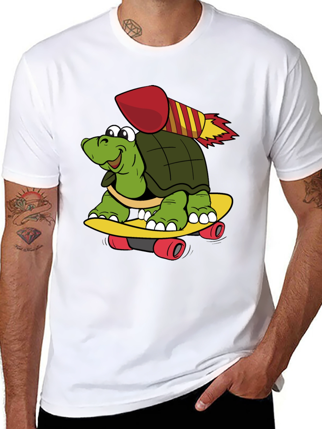 Turtle Skateboard Rocket T-Shirt