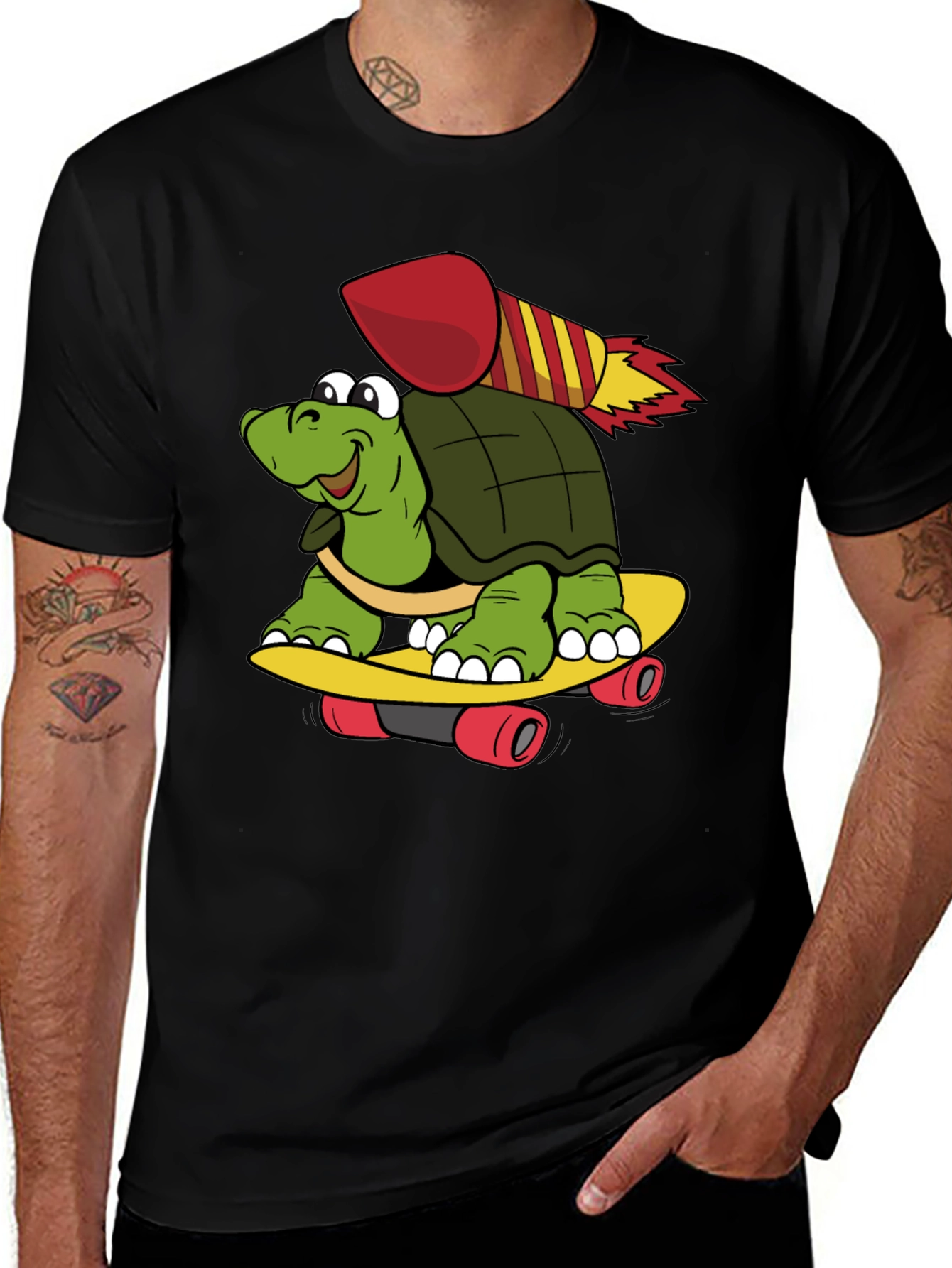 Turtle Skateboard Rocket T-Shirt