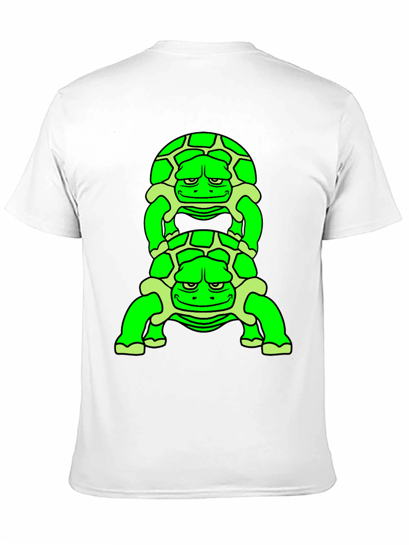 Stacked Turtle Graphic Tee - Unique Design
