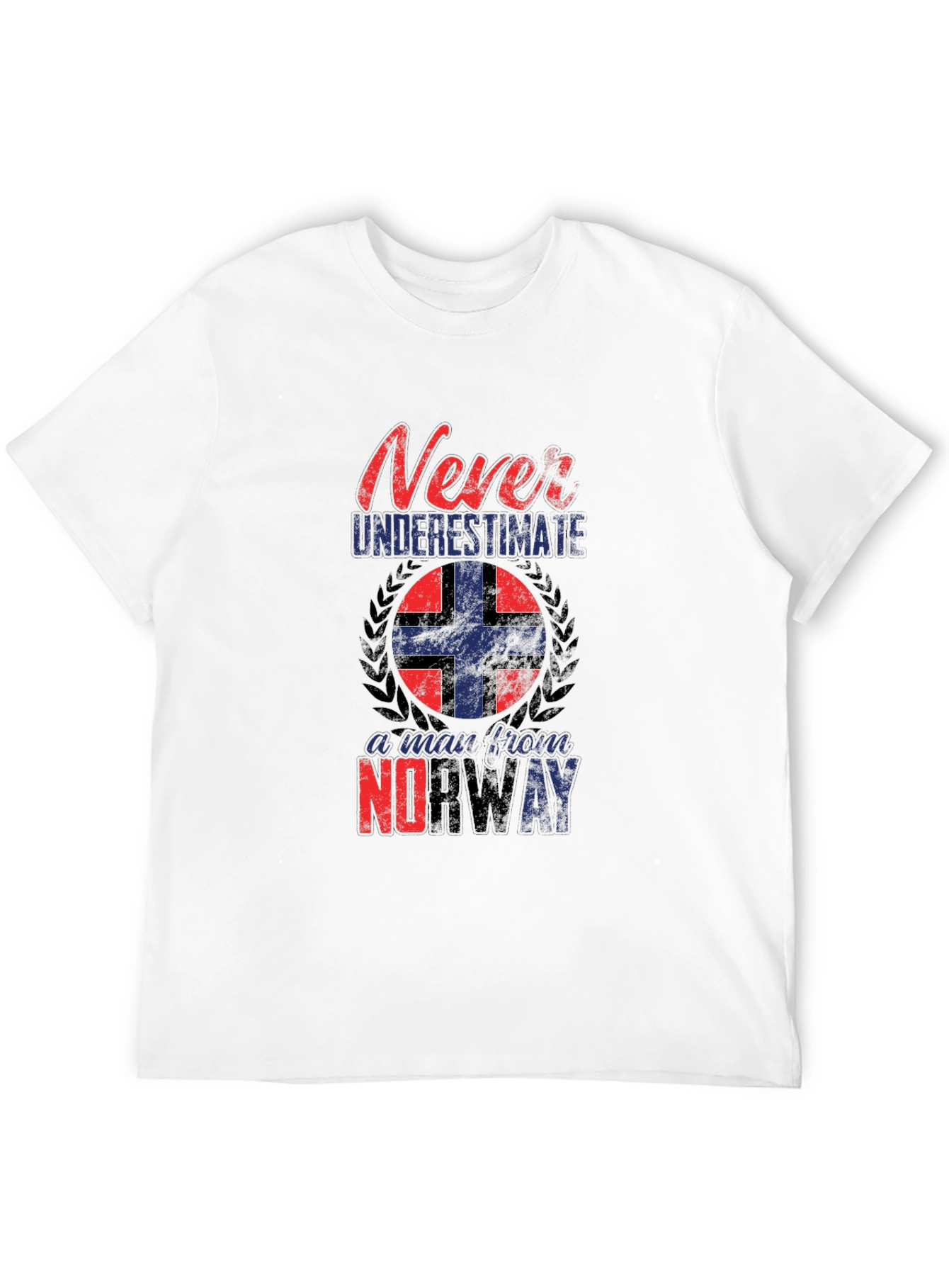 Never Underestimate a Man From Norway Black T-Shirt