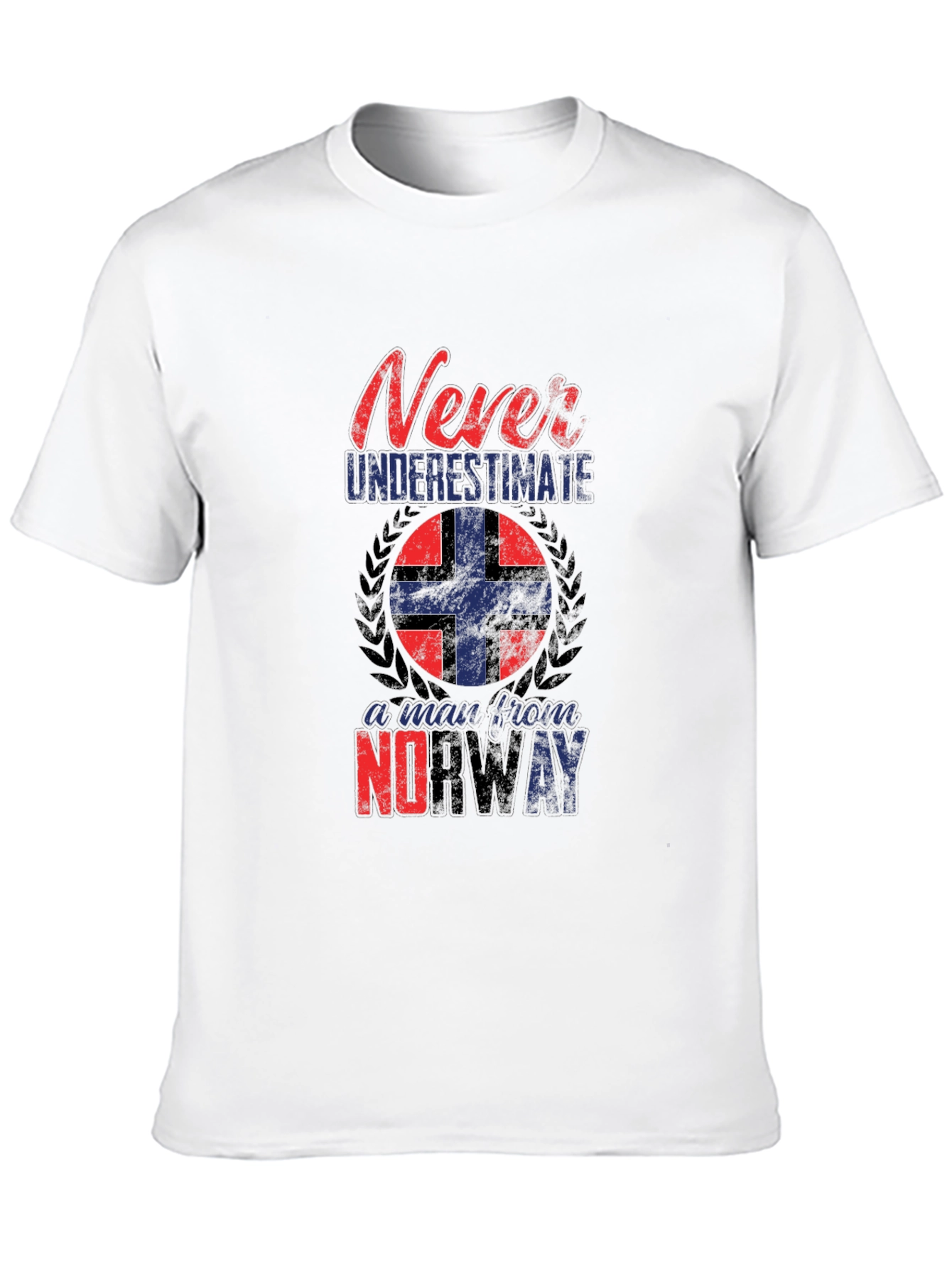 Never Underestimate a Man From Norway Black T-Shirt