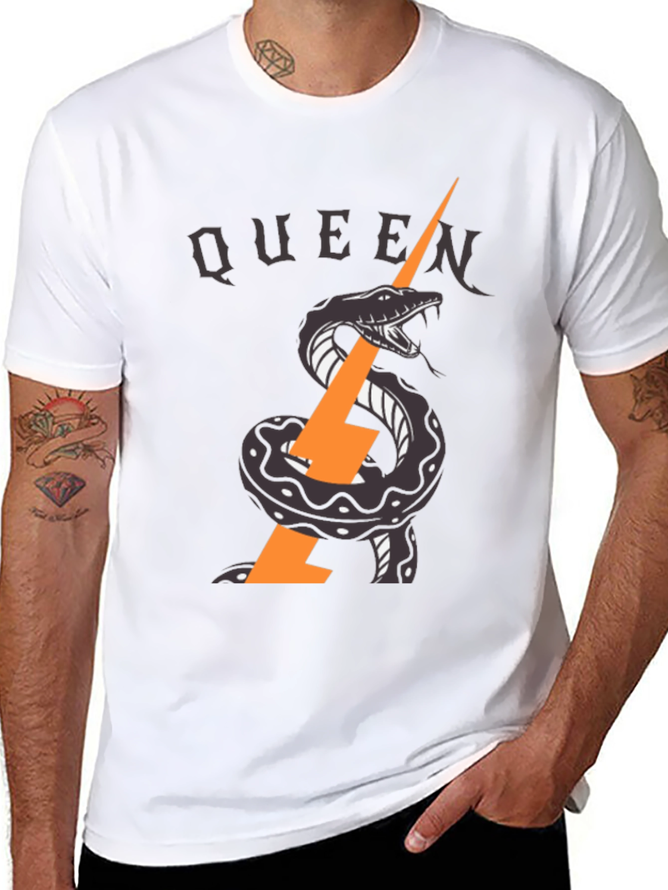 Queen Snake Bolt Tee - Rock Band Graphic T-Shirt