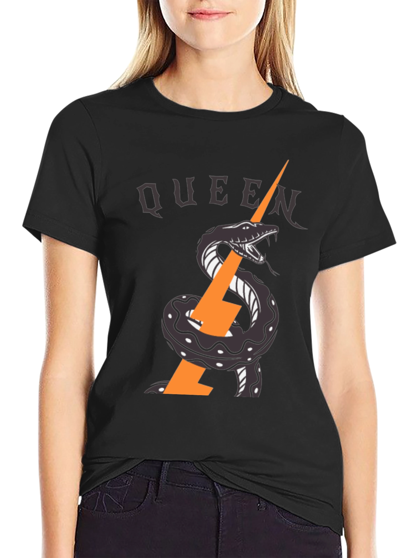 Queen Snake Bolt Tee - Rock Band Graphic T-Shirt