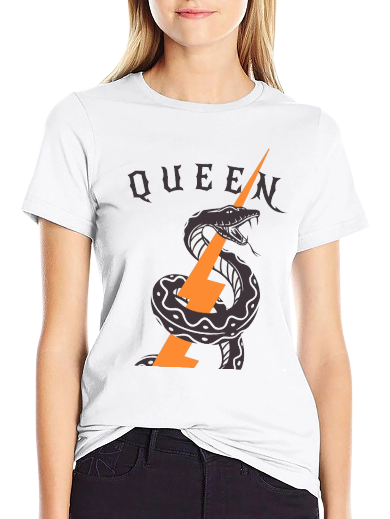 Queen Snake Bolt Tee - Rock Band Graphic T-Shirt
