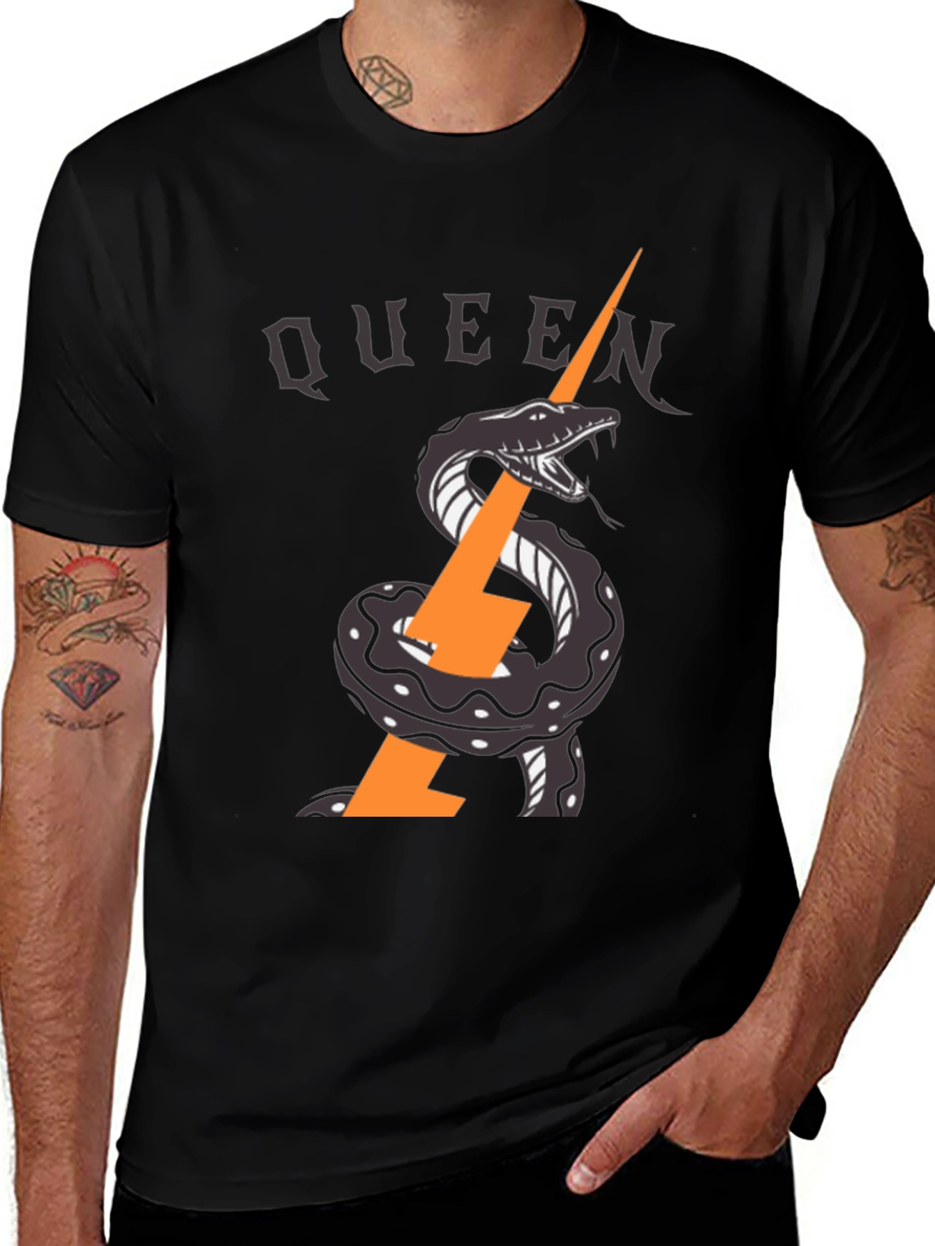 Queen Snake Bolt Tee - Rock Band Graphic T-Shirt