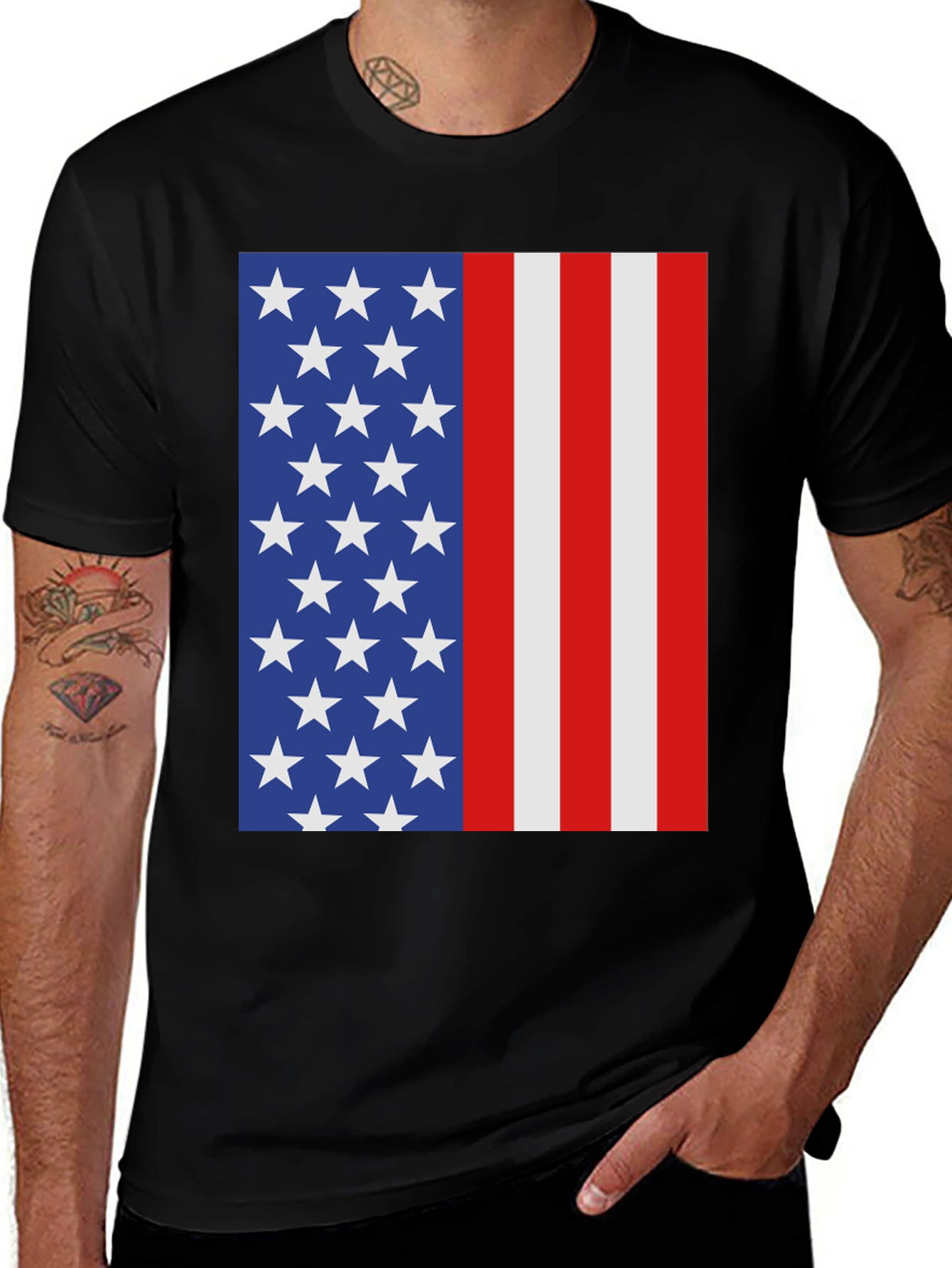 American Flag Graphic T-Shirt