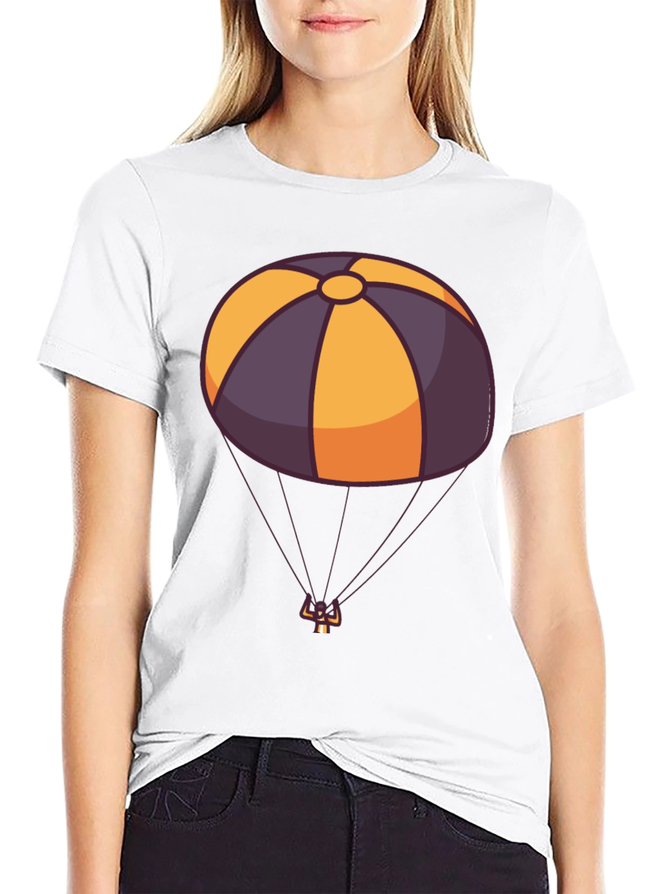 Parachute Graphic Tee - Fun Novelty Design