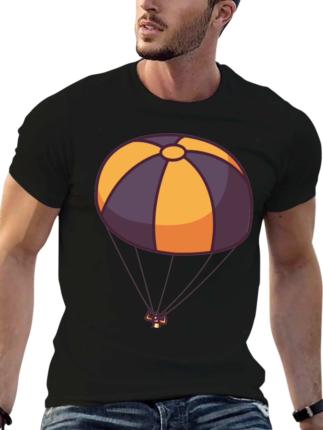 Parachute Graphic Tee - Fun Novelty Design