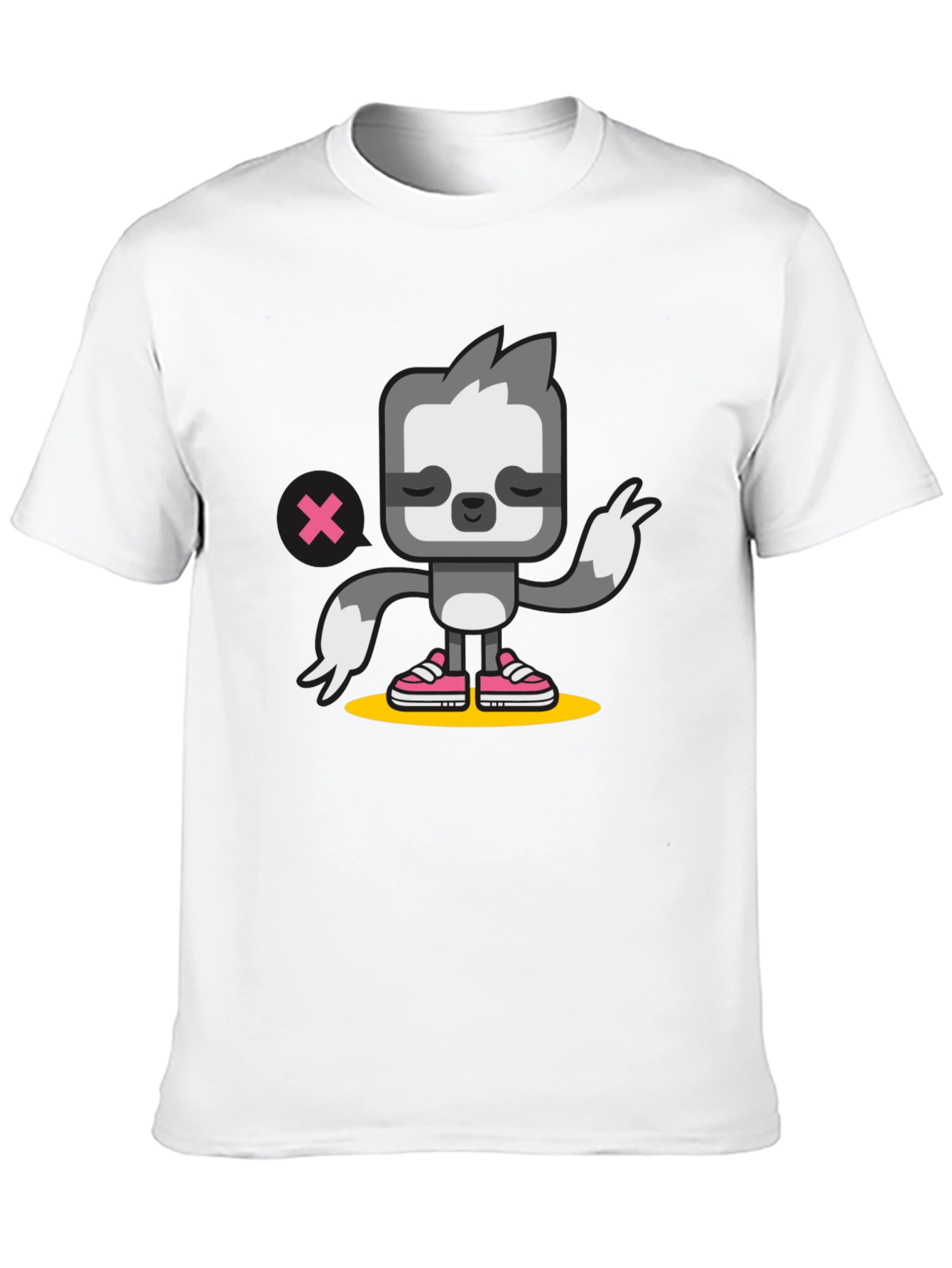 Sloth Graphic Tee - Cool Black Cotton T-Shirt