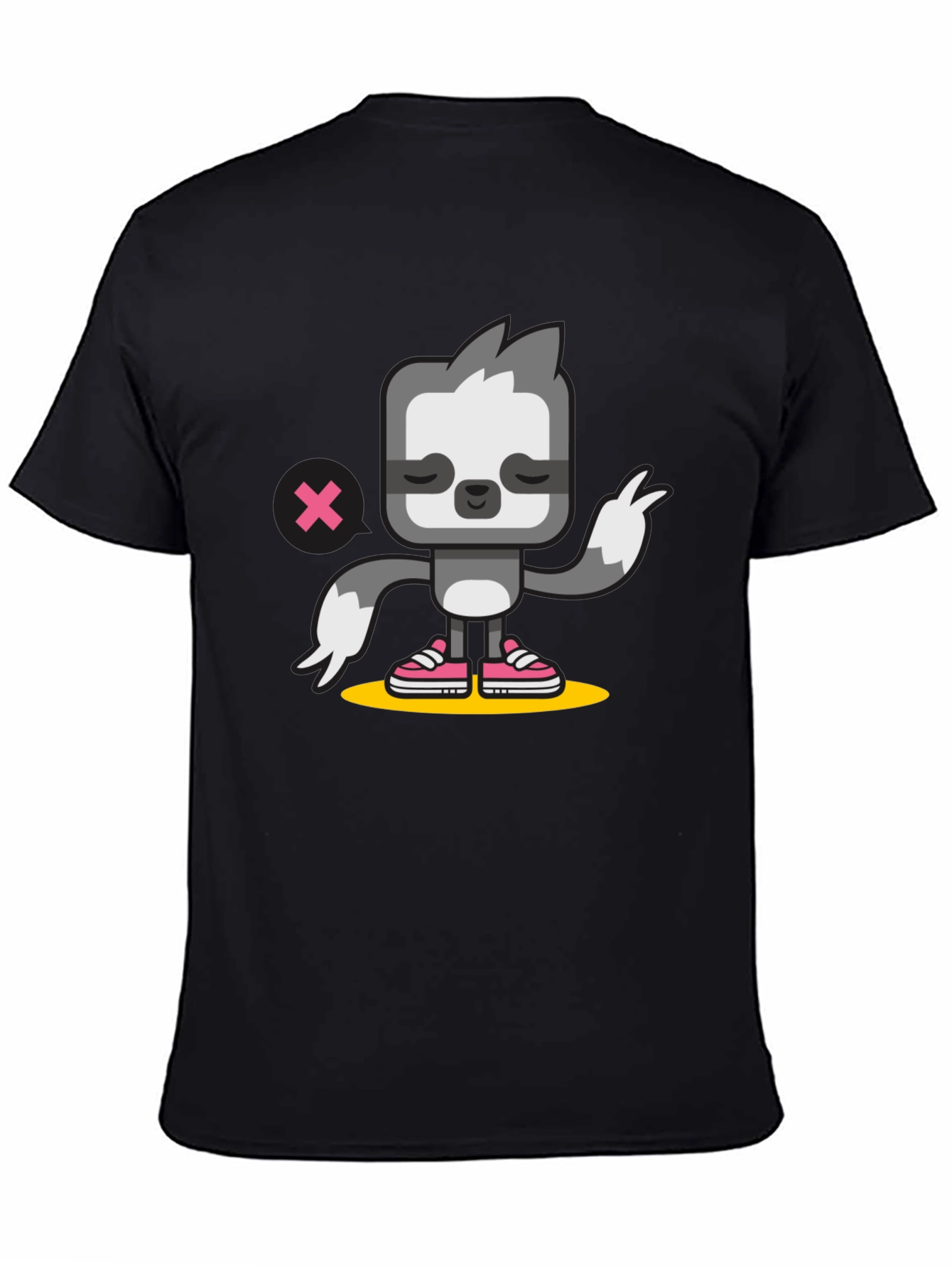 Sloth Graphic Tee - Cool Black Cotton T-Shirt