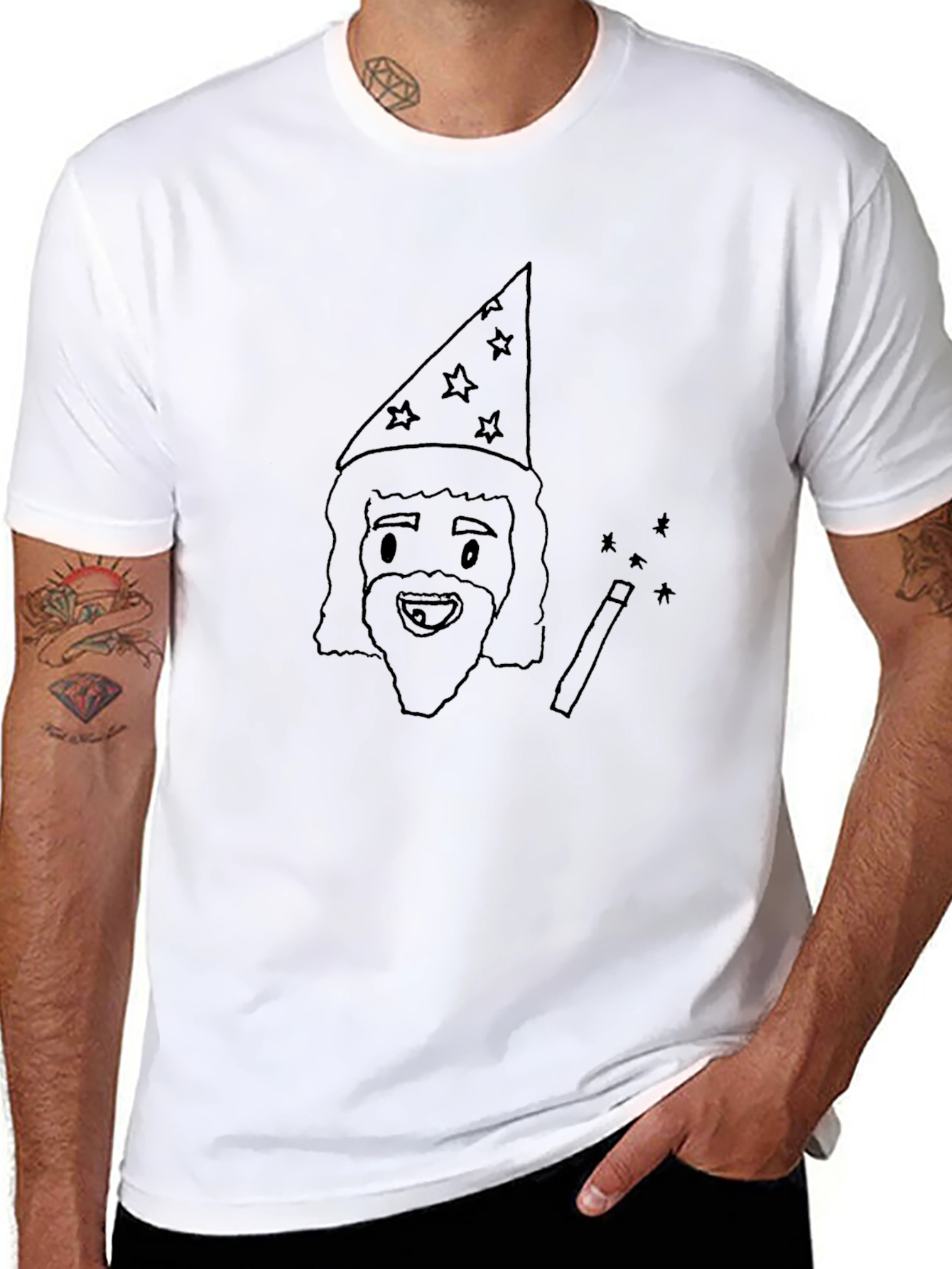 Wizard Graphic Tee - Classic Black T-Shirt