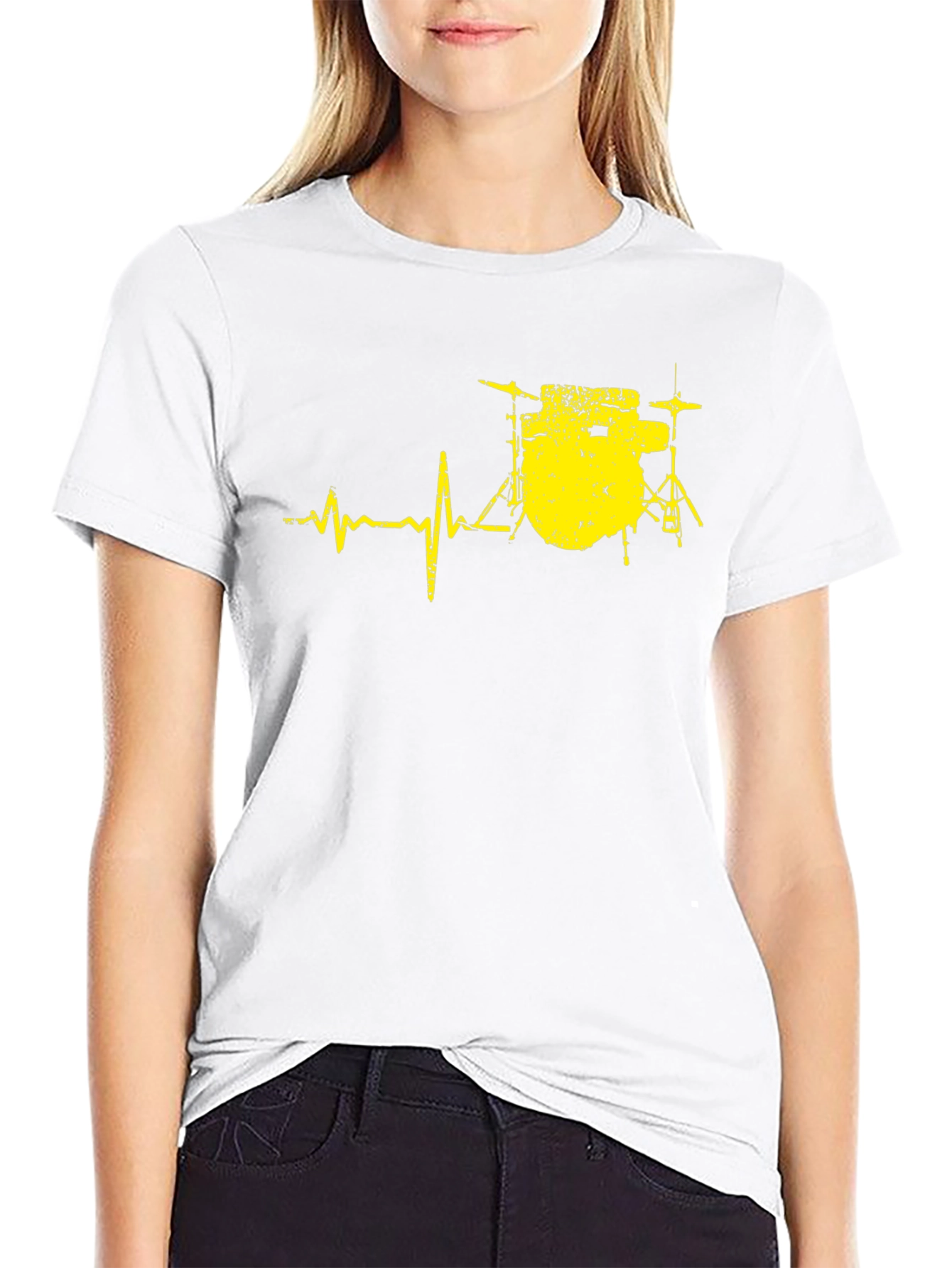 Drumbeat T-Shirt: Musicians Heartbeat Graphic Tee