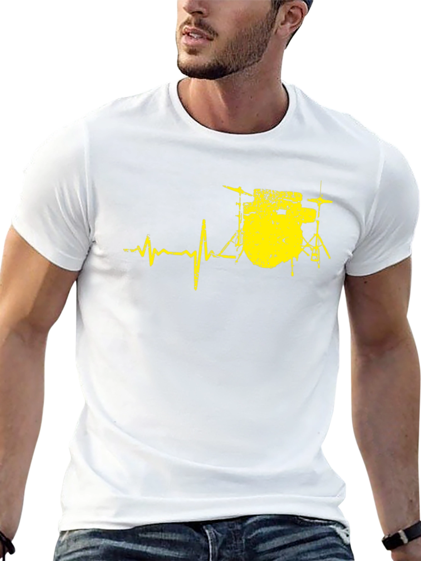 Drumbeat T-Shirt: Musicians Heartbeat Graphic Tee