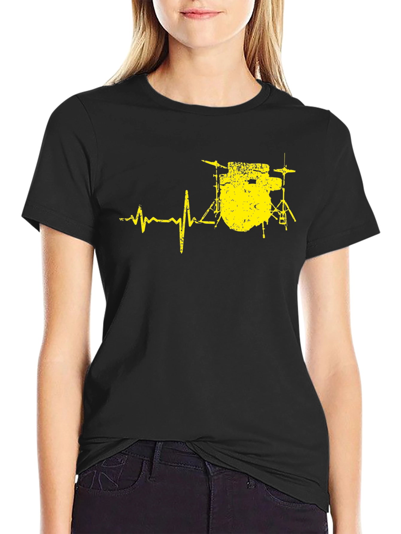 Drumbeat T-Shirt: Musicians Heartbeat Graphic Tee