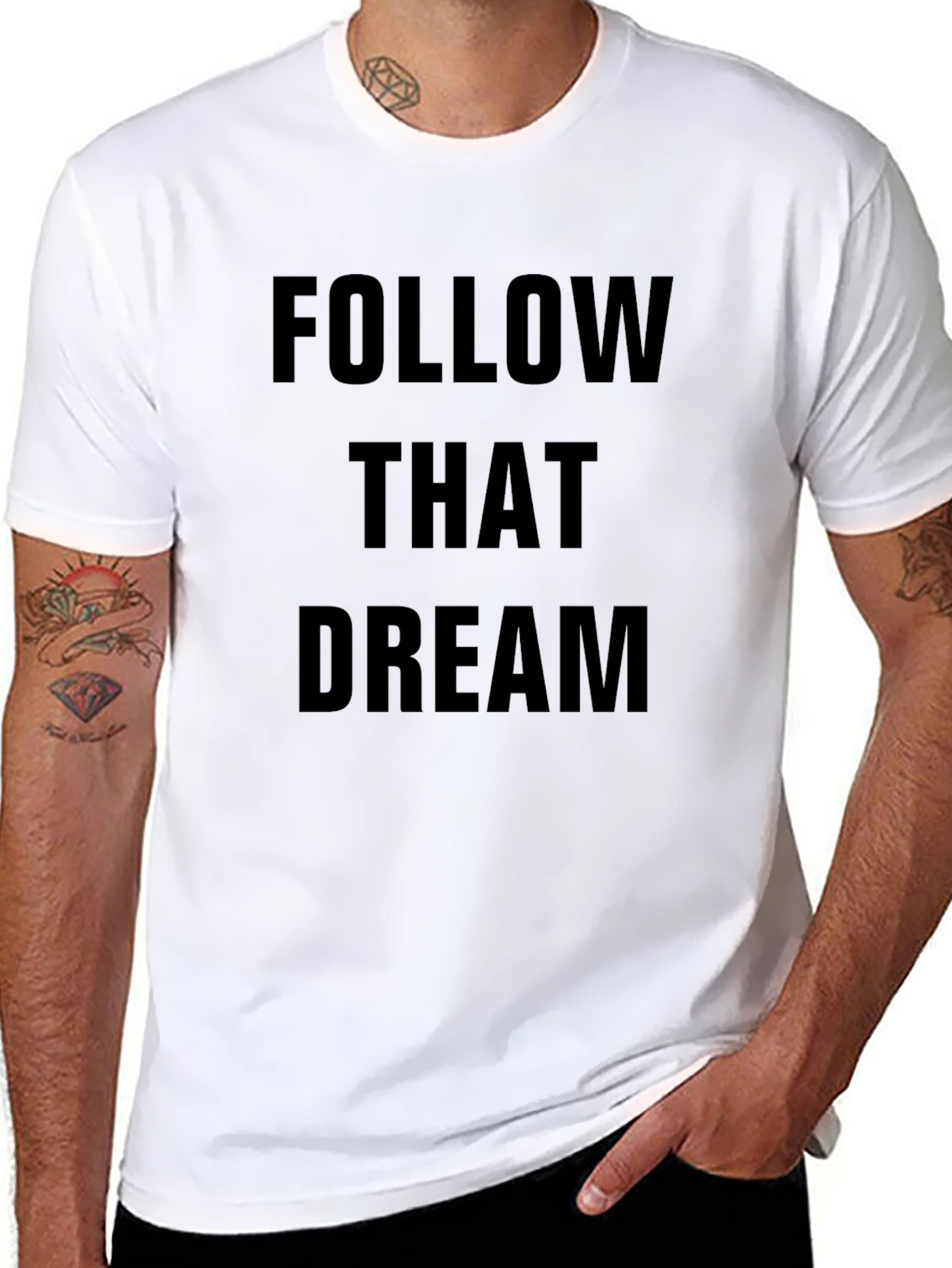 Follow That Dream Black Graphic T-Shirt