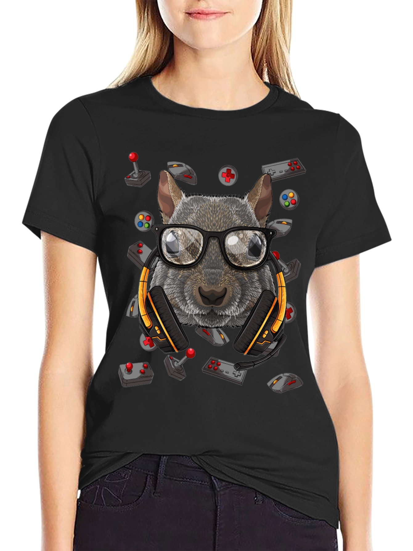 Gamer Squirrel T-Shirt - Geek Chic Apparel