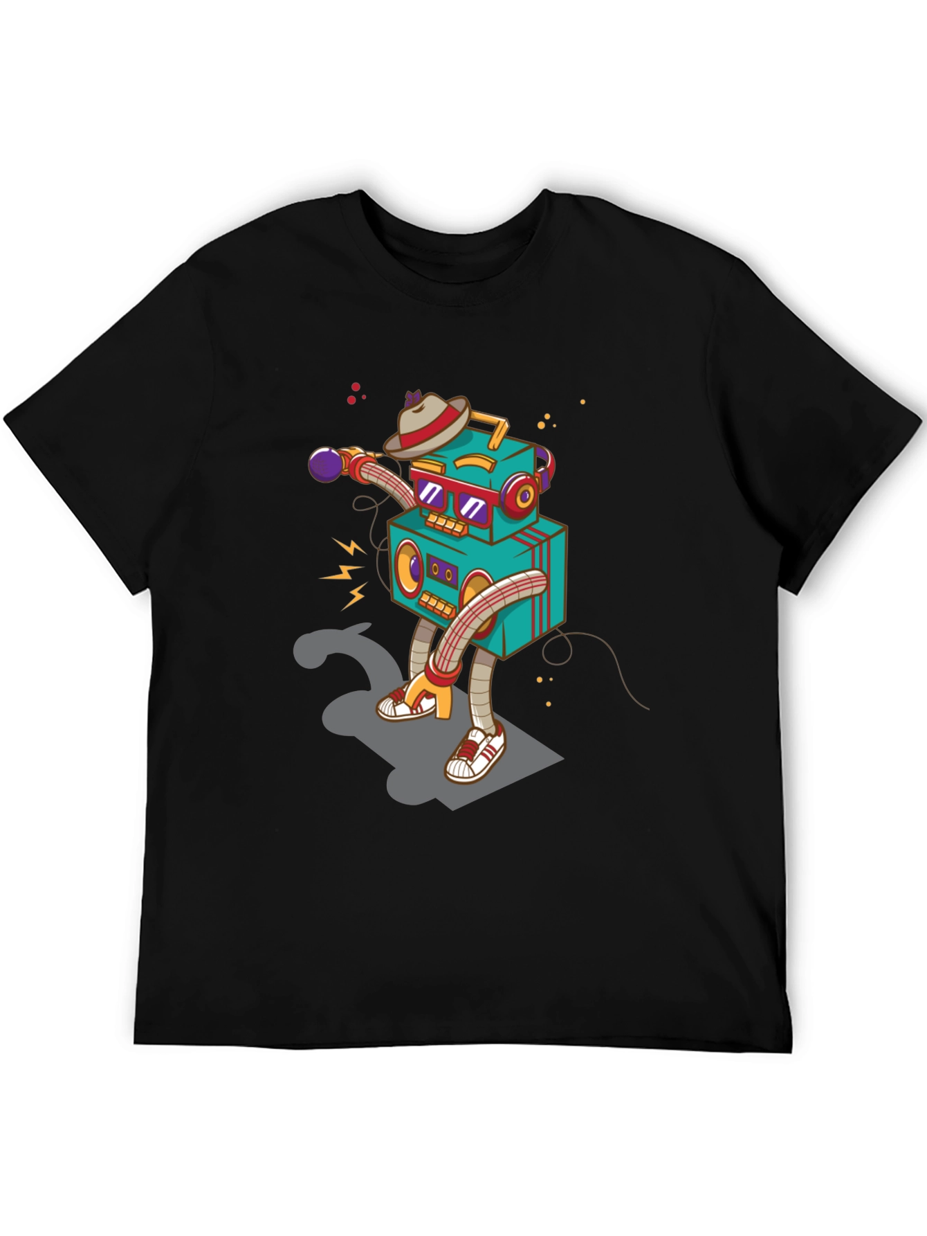 Robot DJ Graphic T-Shirt - Cool Design
