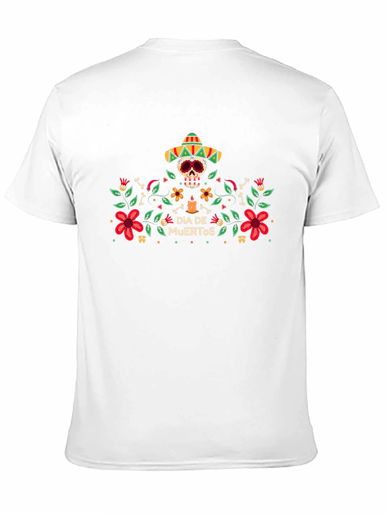 Dia de Muertos T-Shirt - Sugar Skull Sombrero