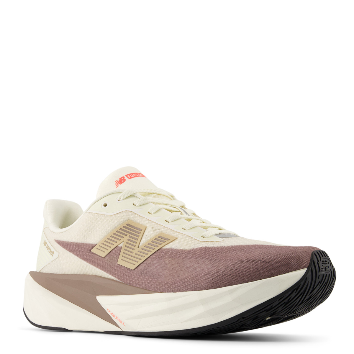 New Balance Men's FuelCell Rebel v5 in Angora with Earth Shadow and Sea Salt