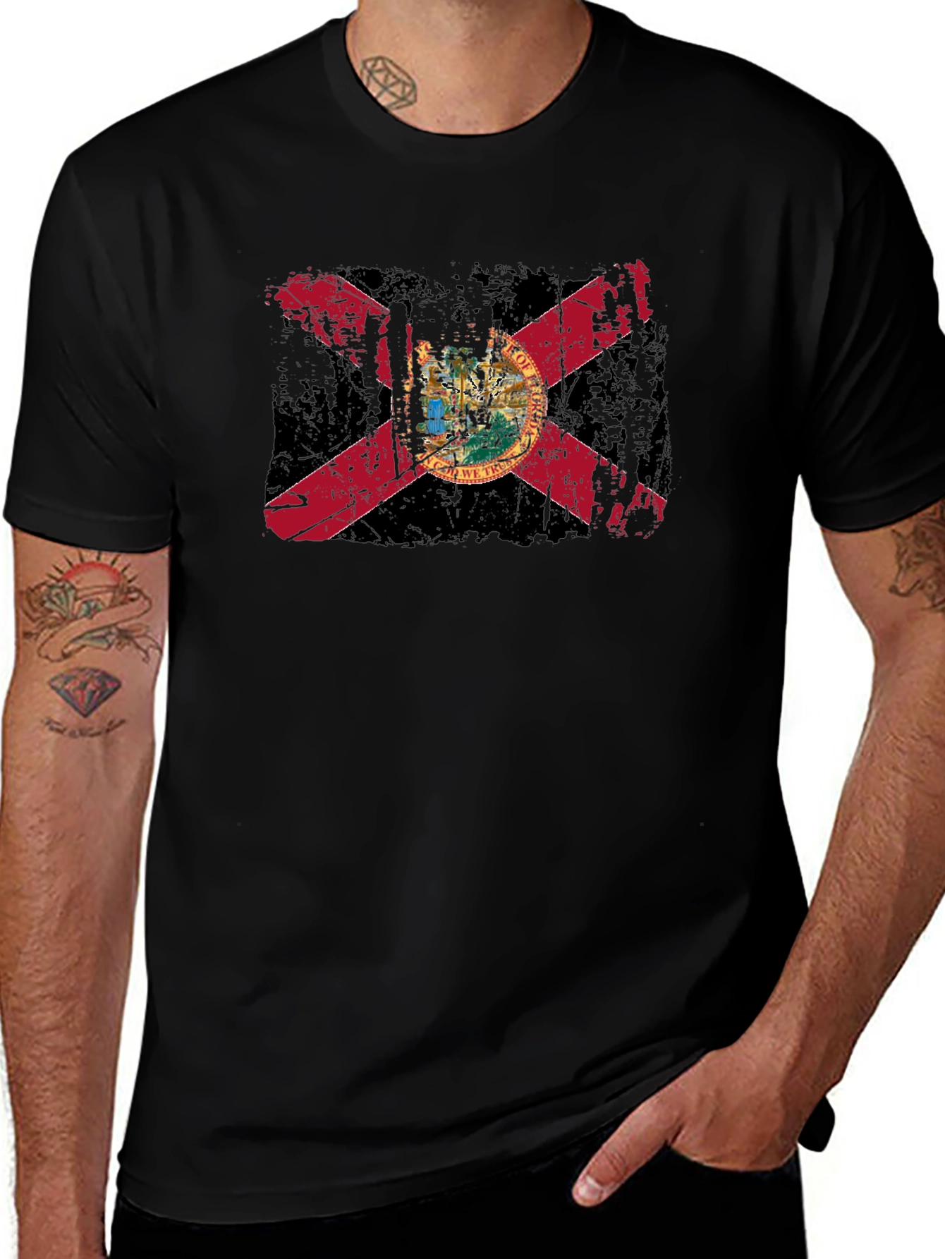 Florida State Flag T-Shirt - Distressed Graphic Tee