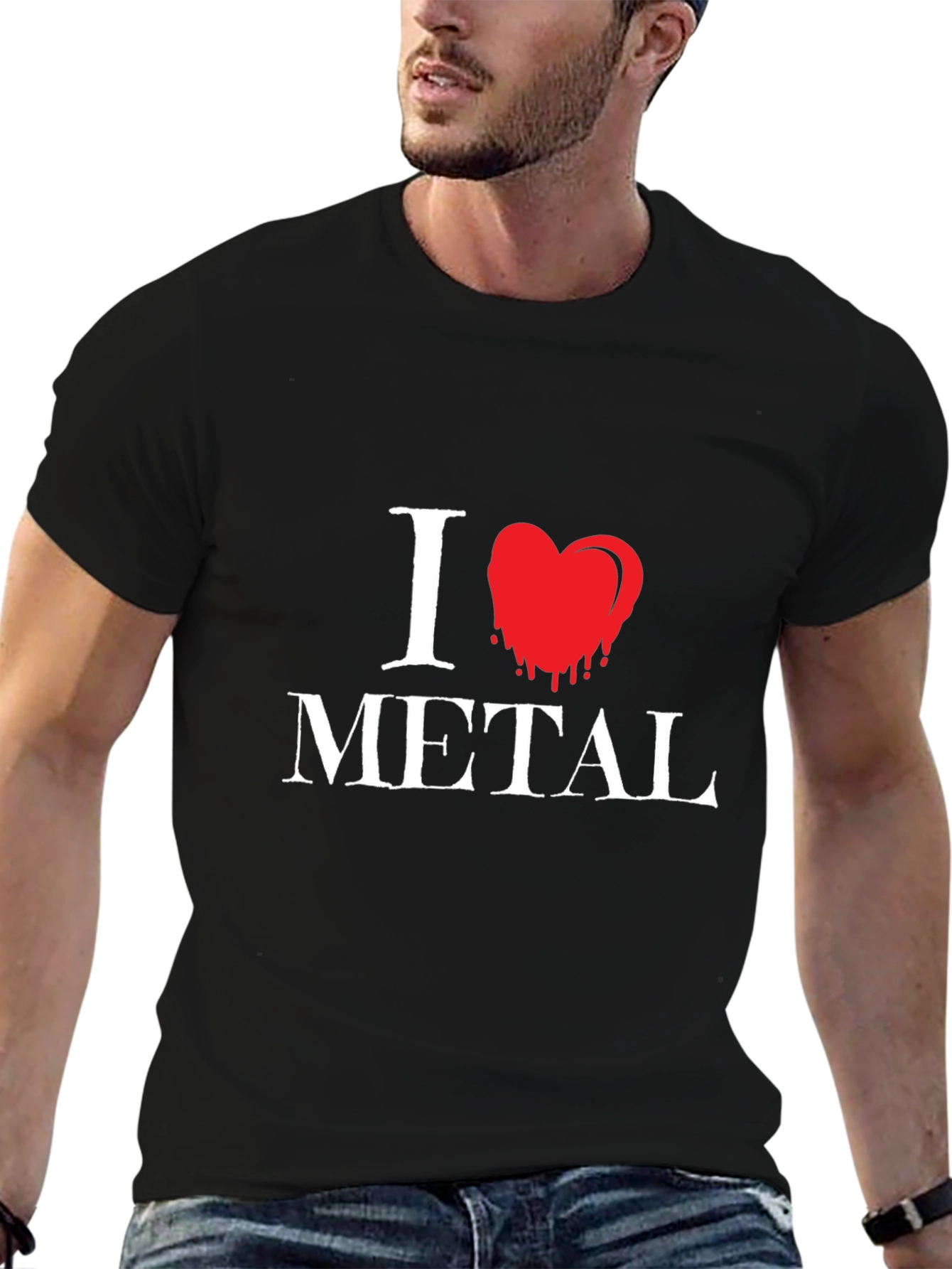 I Love Metal Graphic T-Shirt - Black