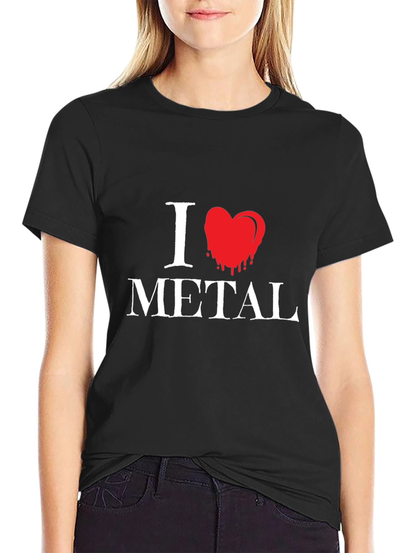 I Love Metal Graphic T-Shirt - Black