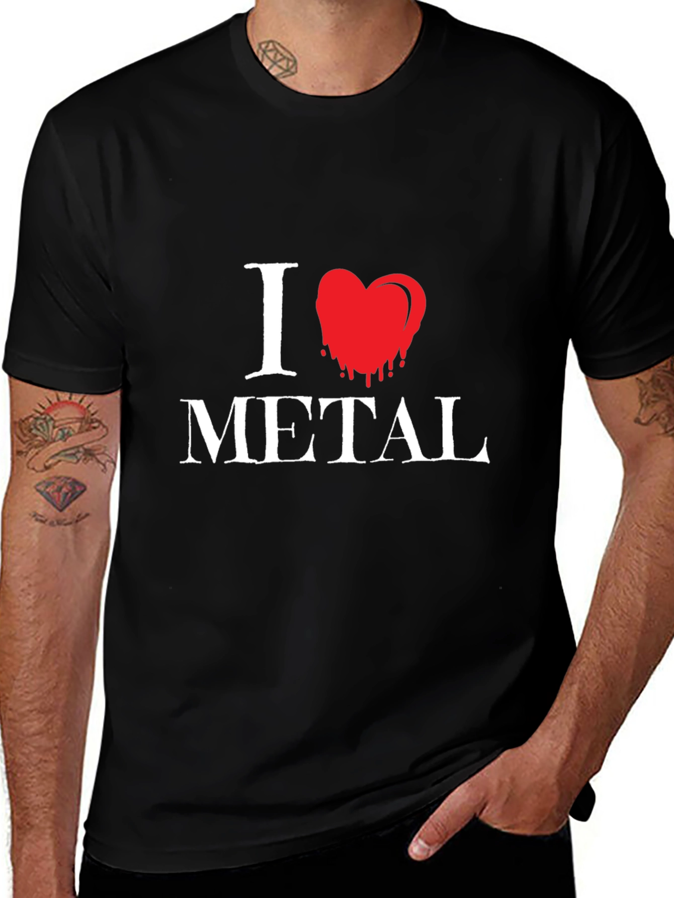 I Love Metal Graphic T-Shirt - Black