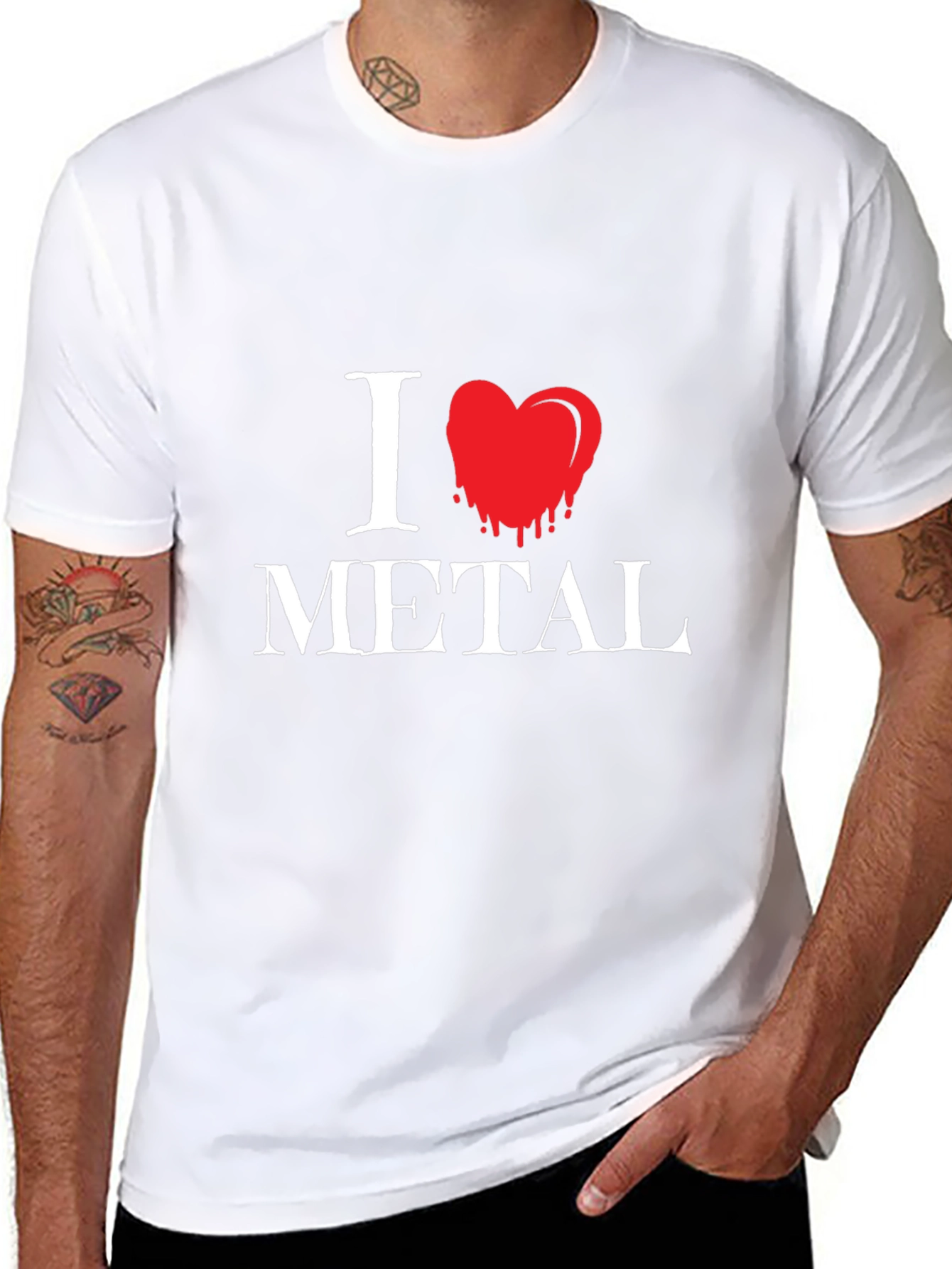 I Love Metal Graphic T-Shirt - Black