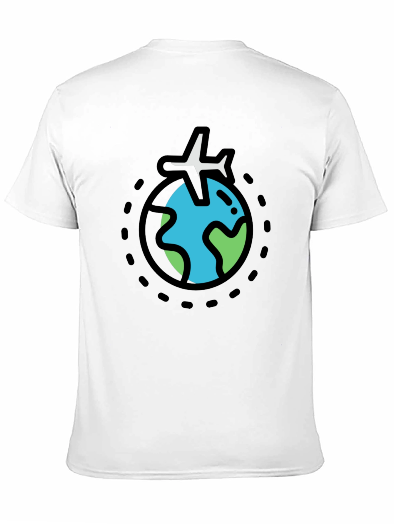 Globe Plane Graphic Tee - Black Cotton T-Shirt