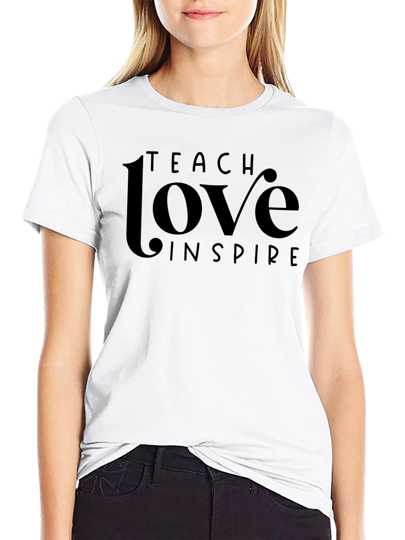Teach Love Inspire Black Graphic Tee