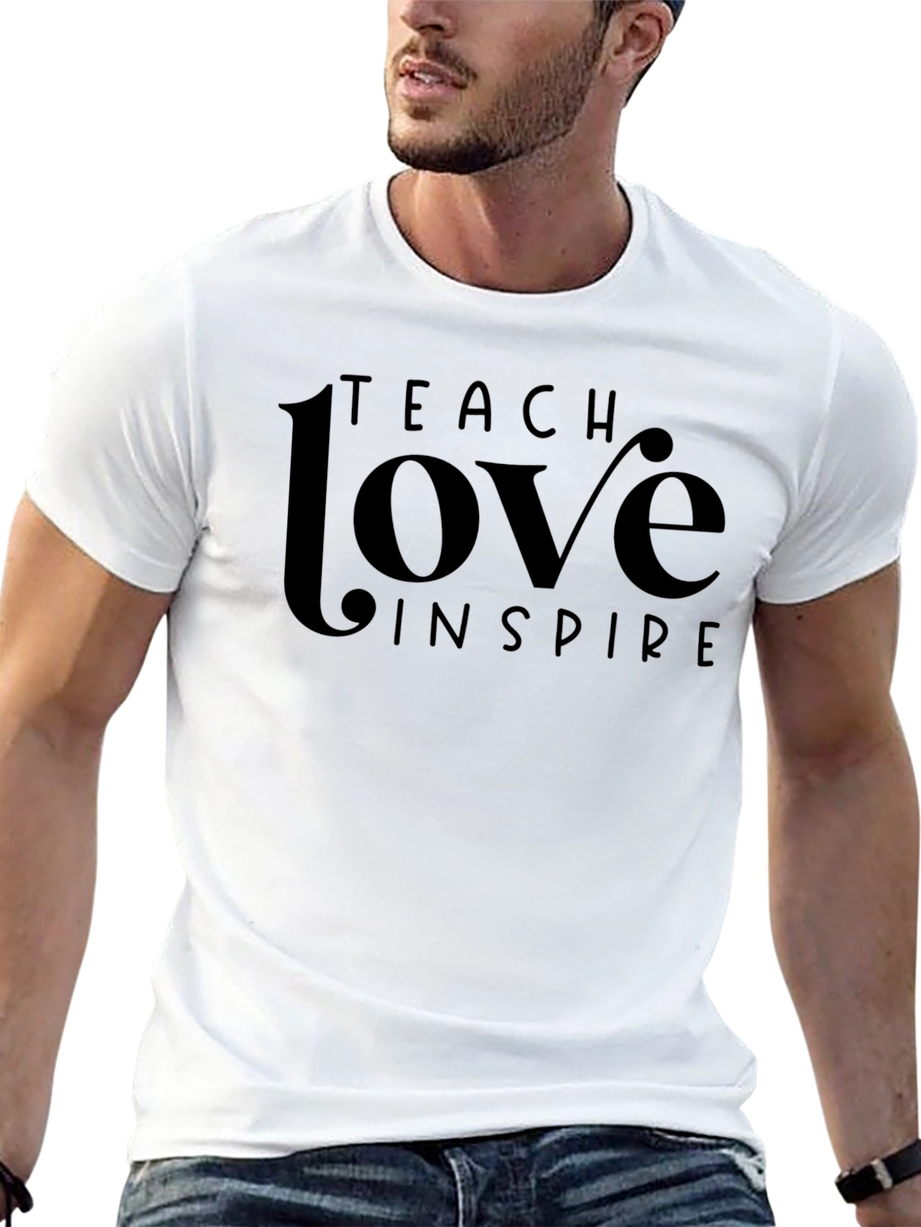 Teach Love Inspire Black Graphic Tee