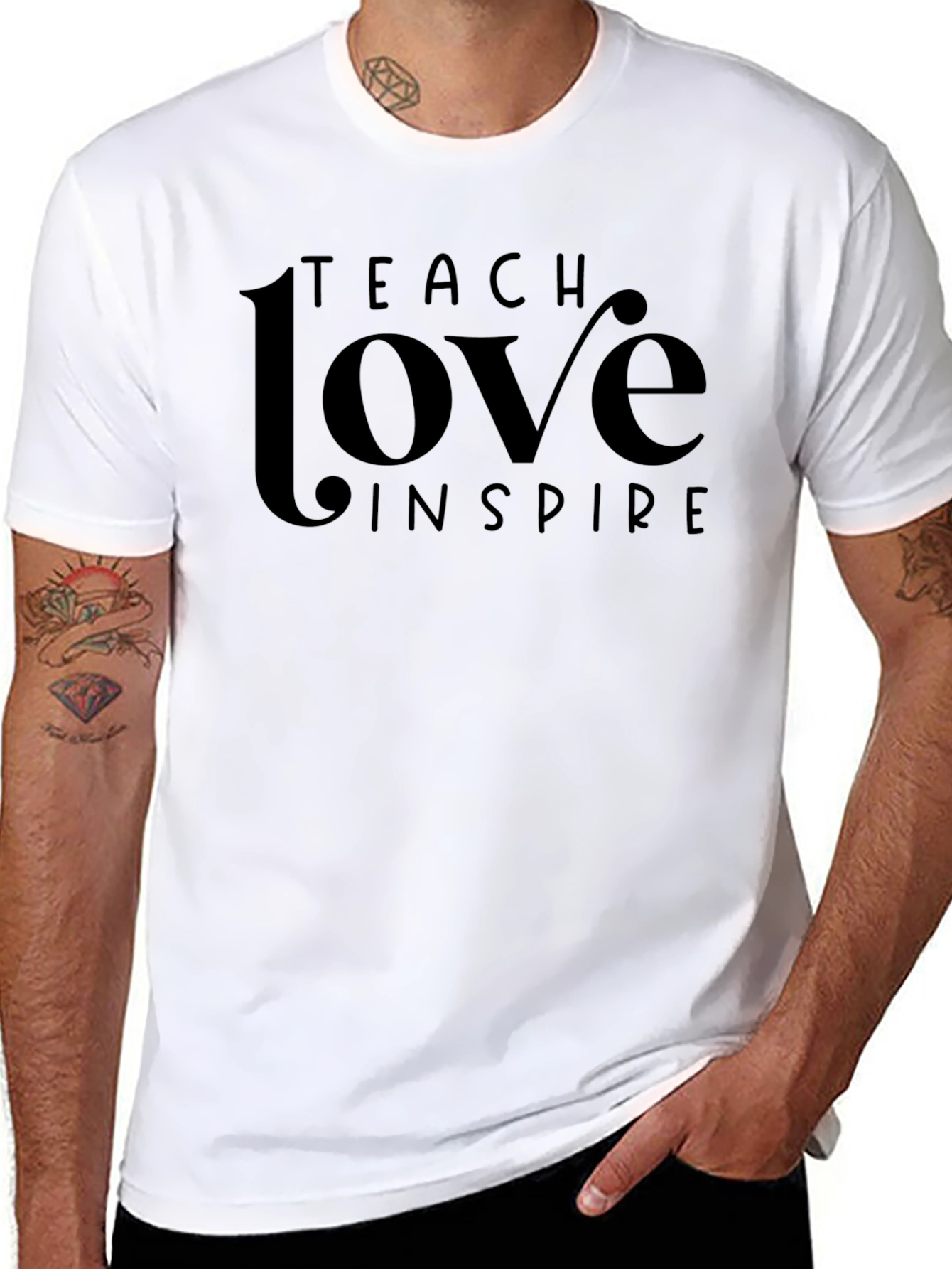 Teach Love Inspire Black Graphic Tee