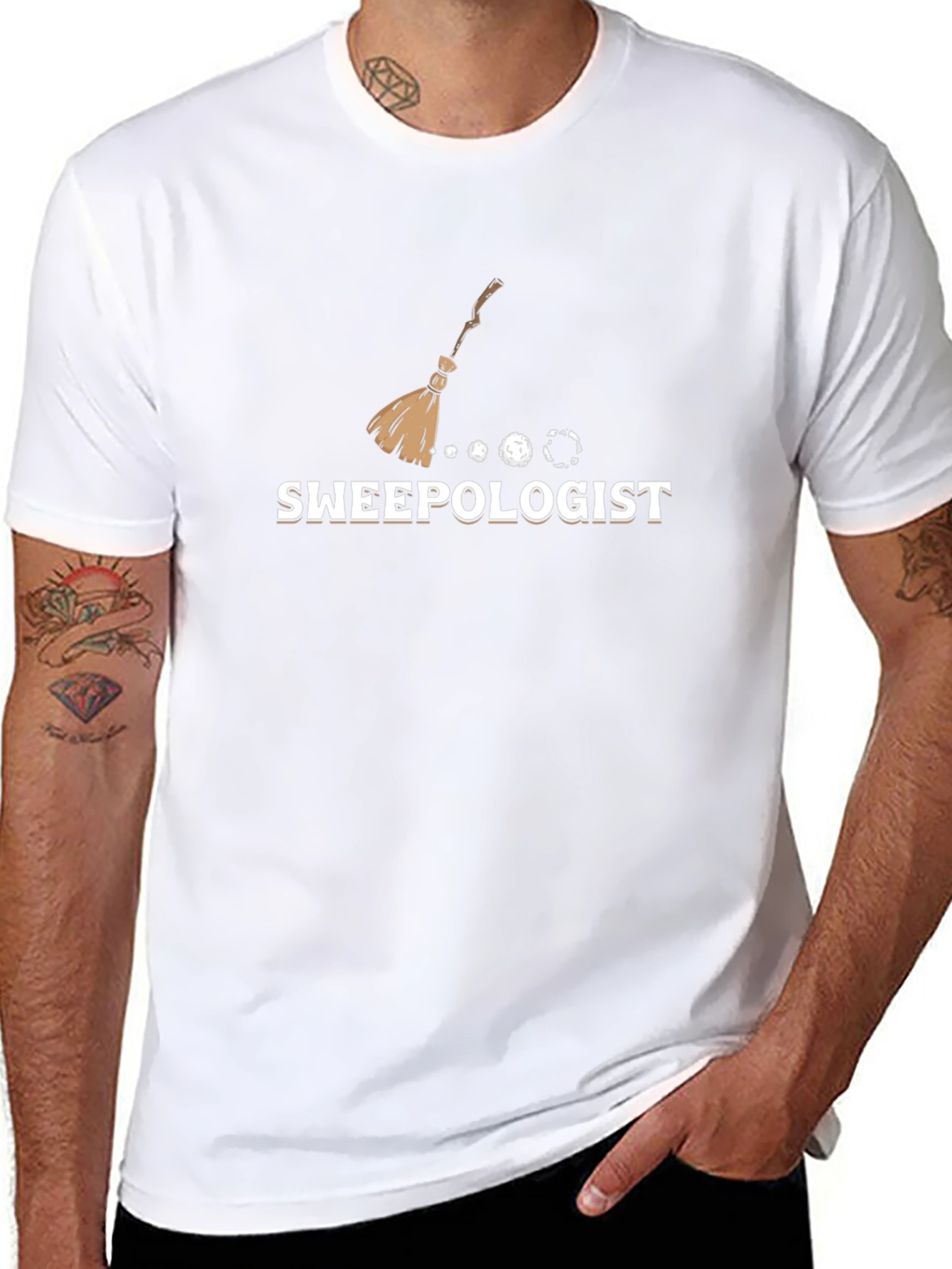 Sweepologist Black Cotton Graphic Tee
