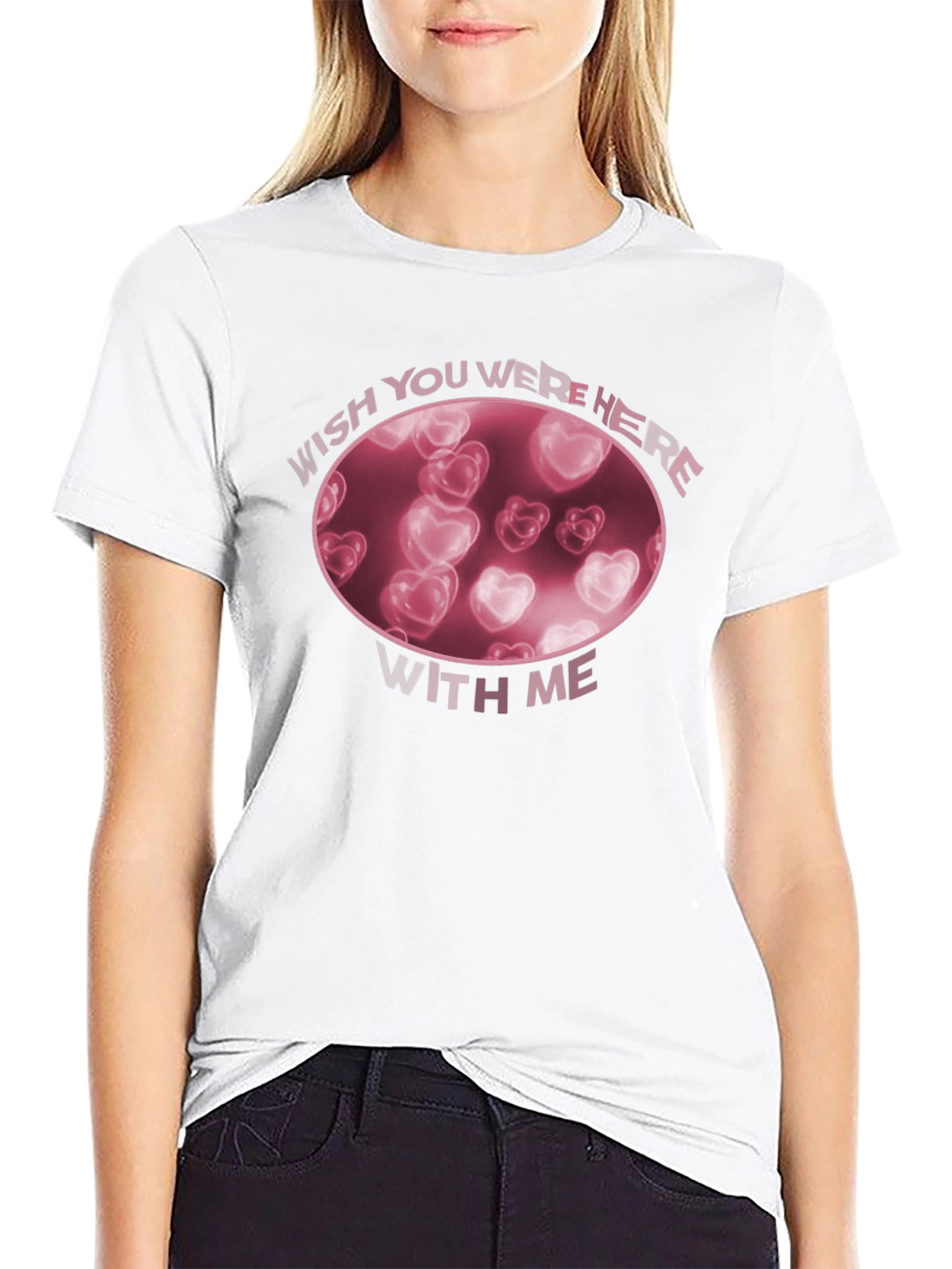 Wish You Were Here T-Shirt - Heart Design