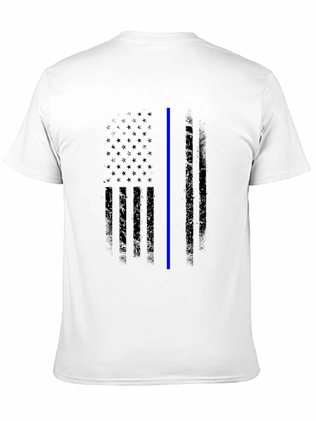 Thin Blue Line American Flag Graphic Tee