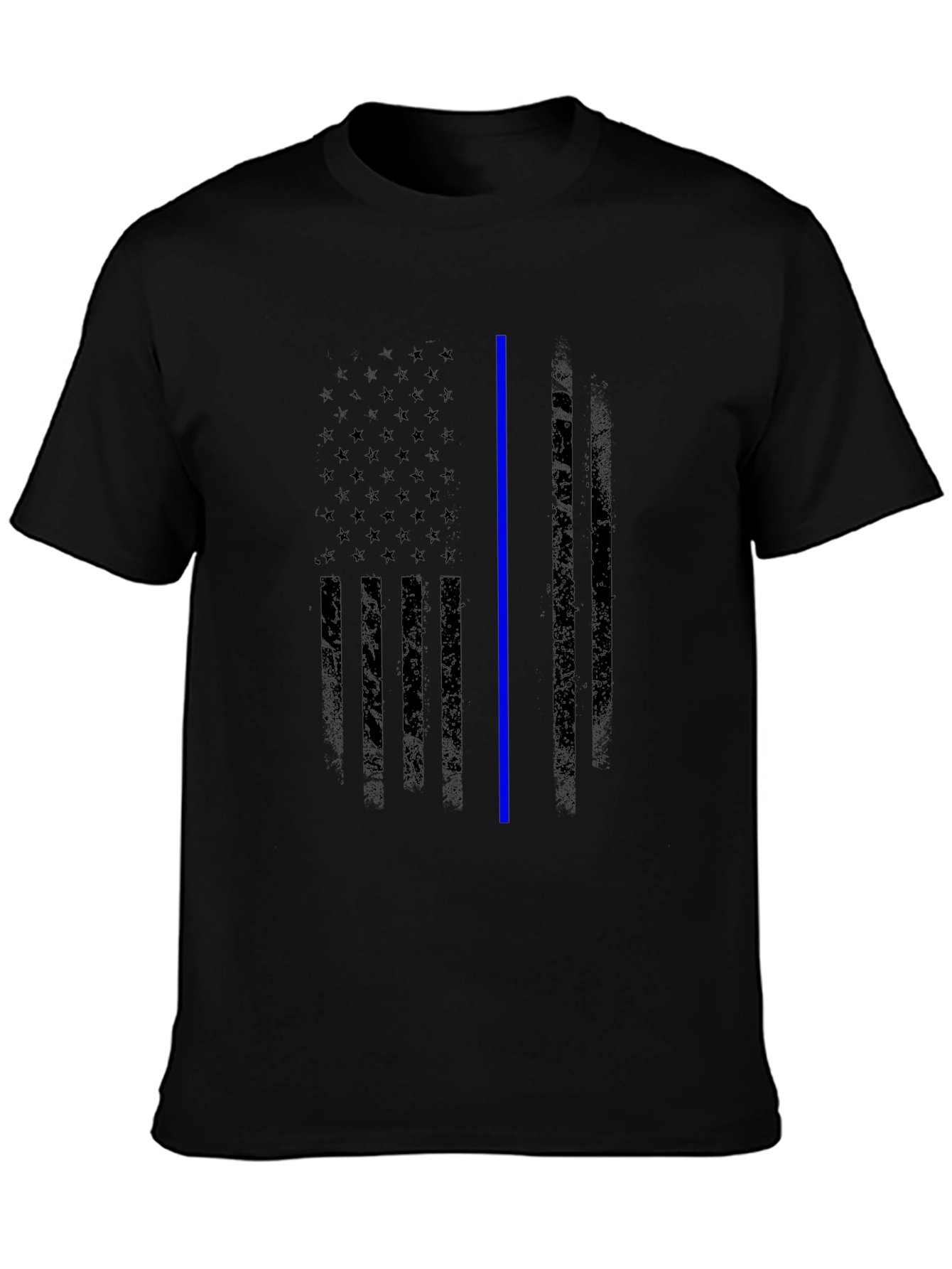 Thin Blue Line American Flag Graphic Tee
