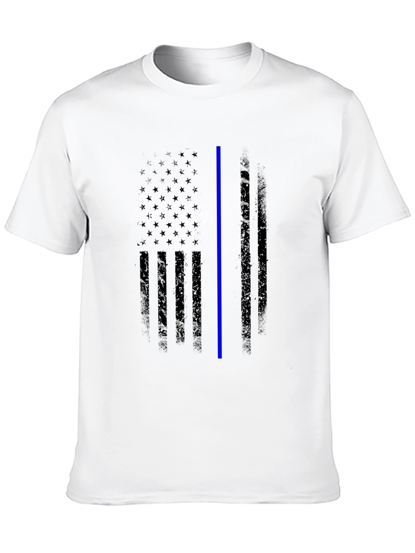 Thin Blue Line American Flag Graphic Tee