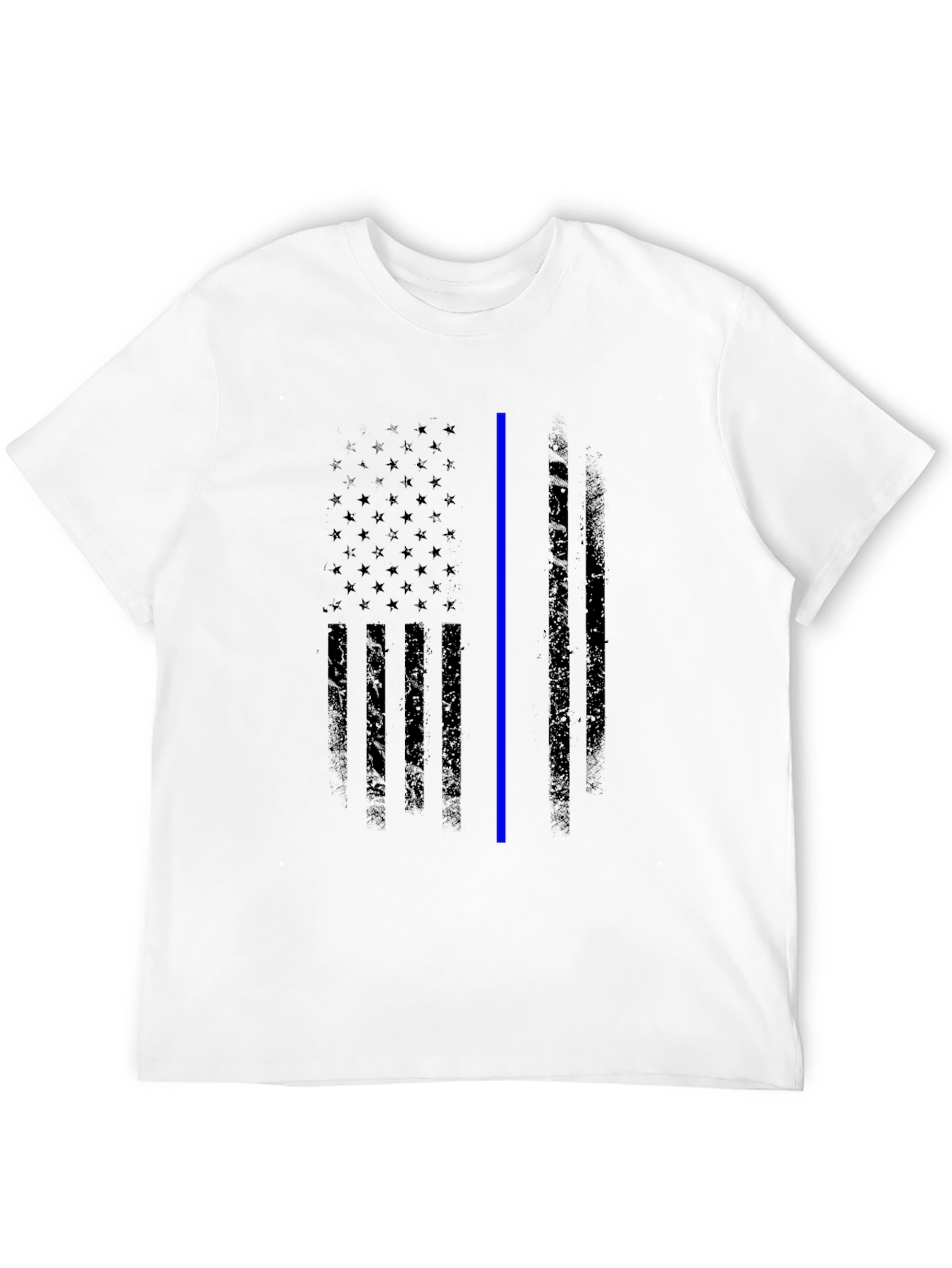 Thin Blue Line American Flag Graphic Tee