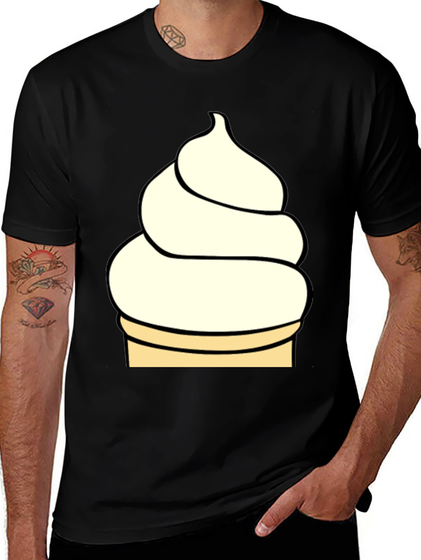 Ice Cream Cone Graphic Tee - Fun Casual Style