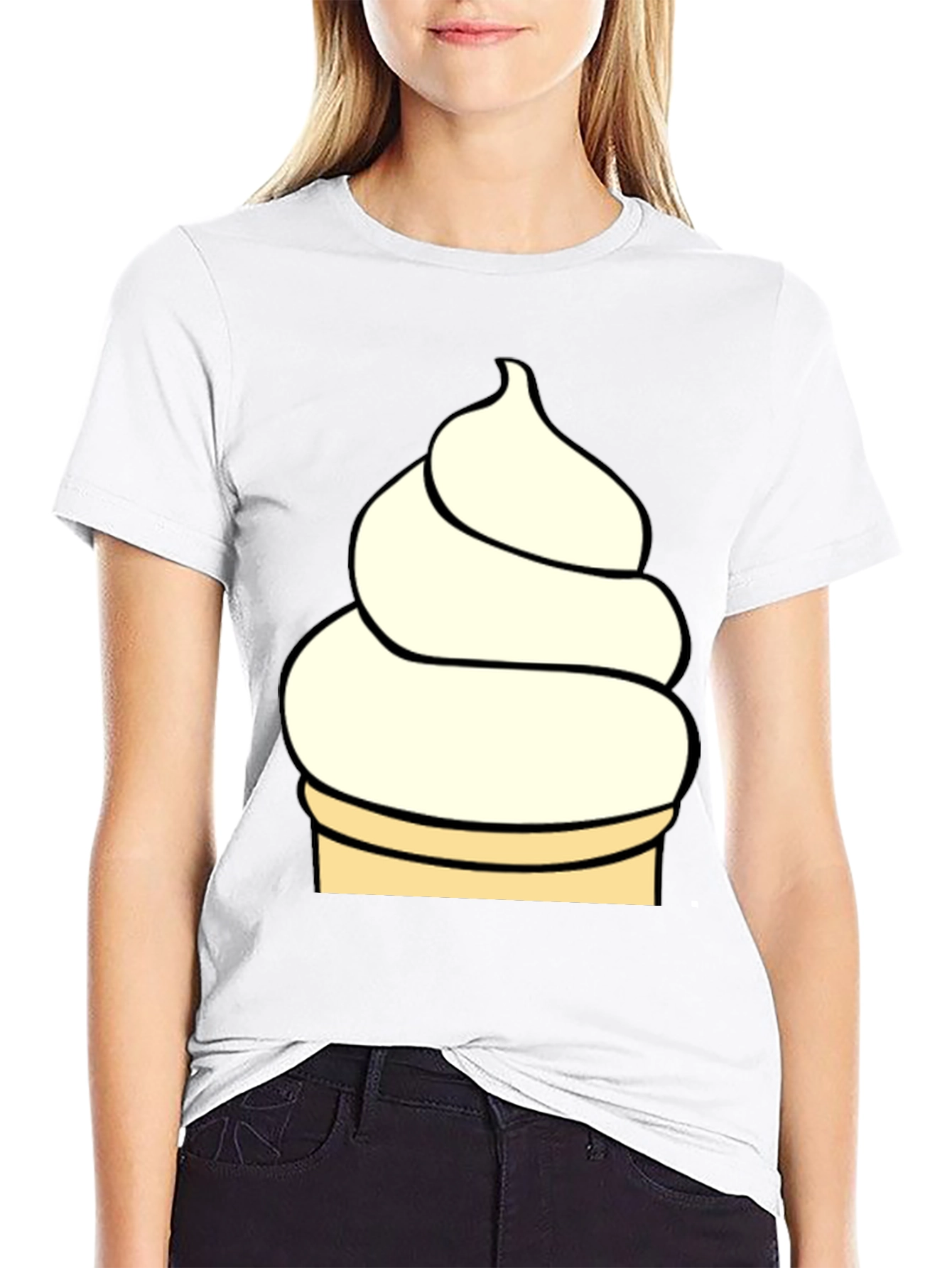 Ice Cream Cone Graphic Tee - Fun Casual Style