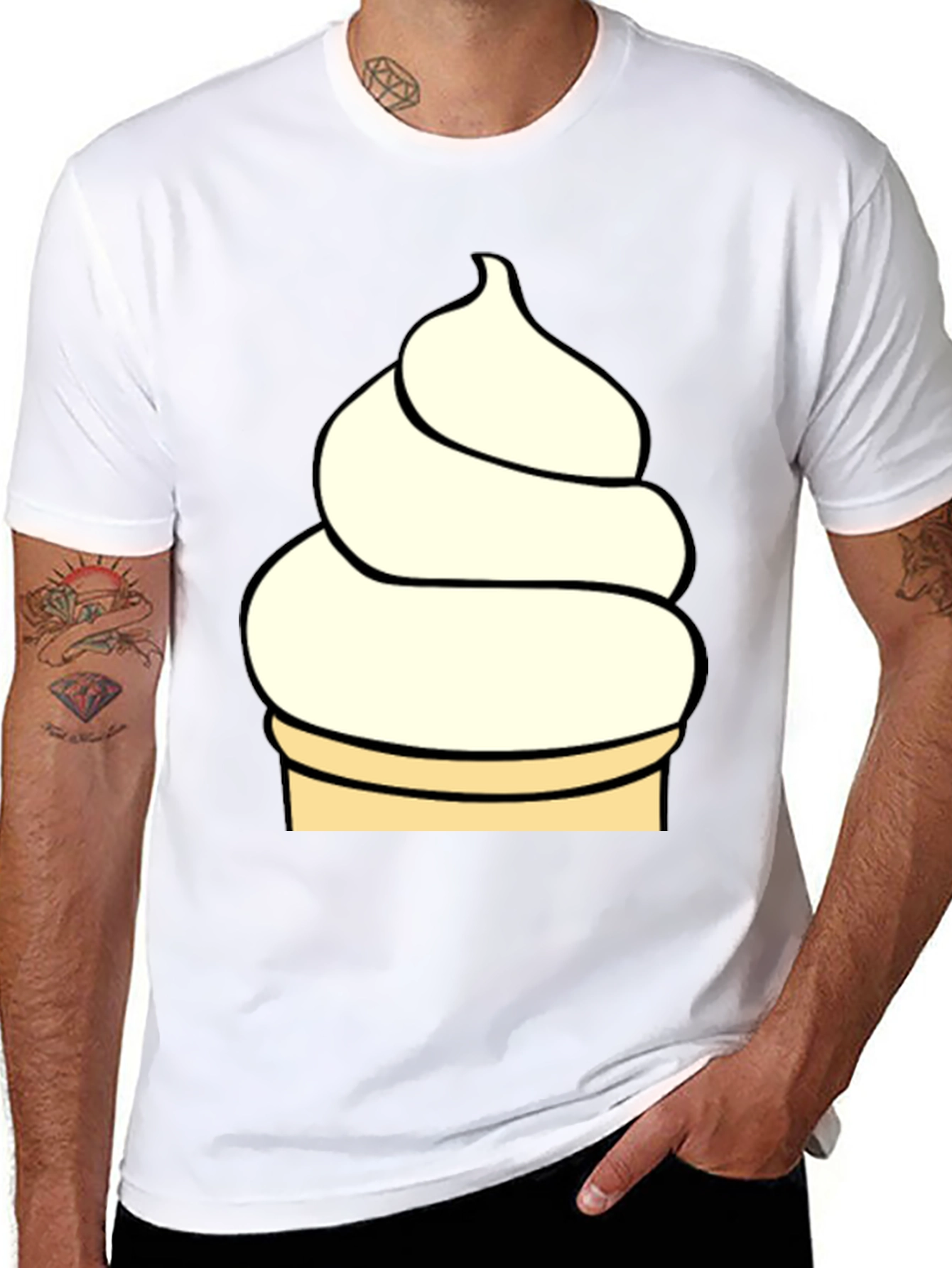 Ice Cream Cone Graphic Tee - Fun Casual Style